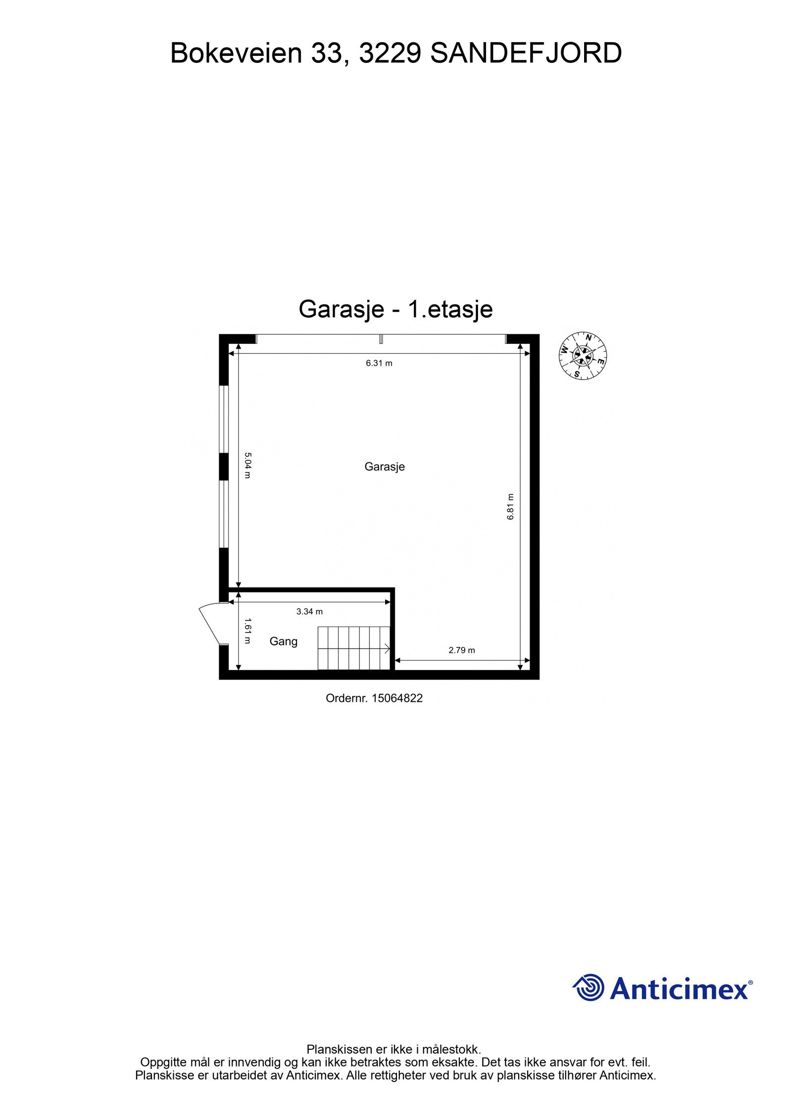 Plantegning Garasje - 1.etasje Galleribilde