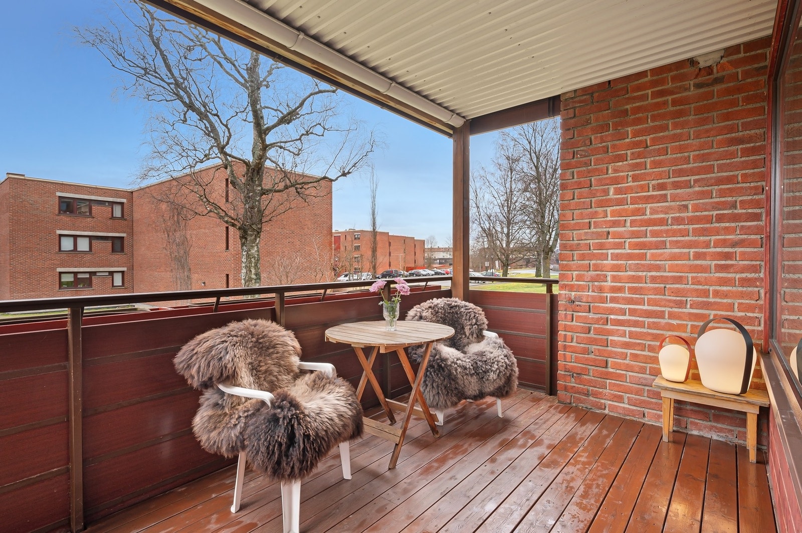 Stor balkong på 9,1 kvadratmeter. Galleribilde