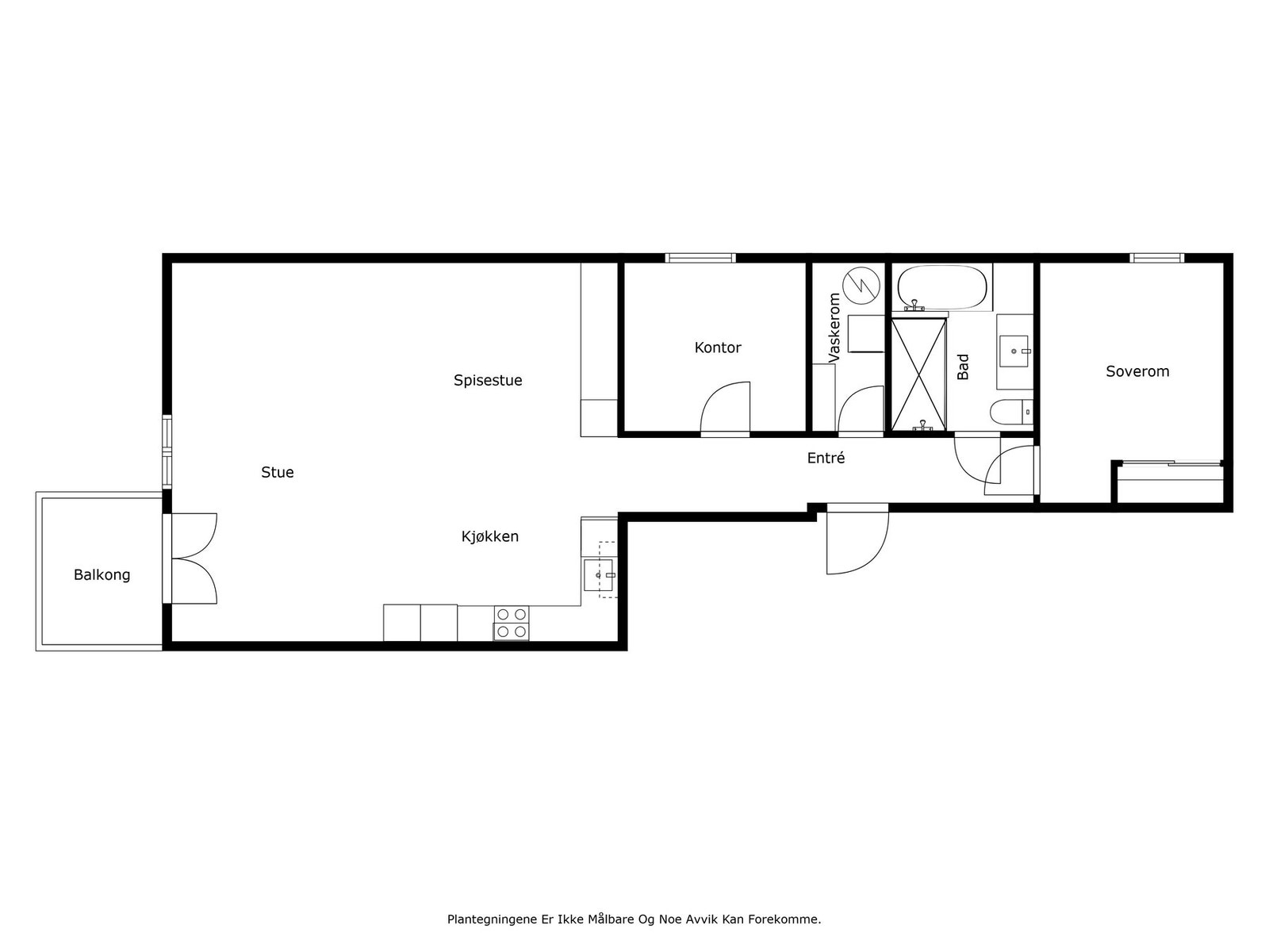 Plantegning av leiligheten. Galleribilde