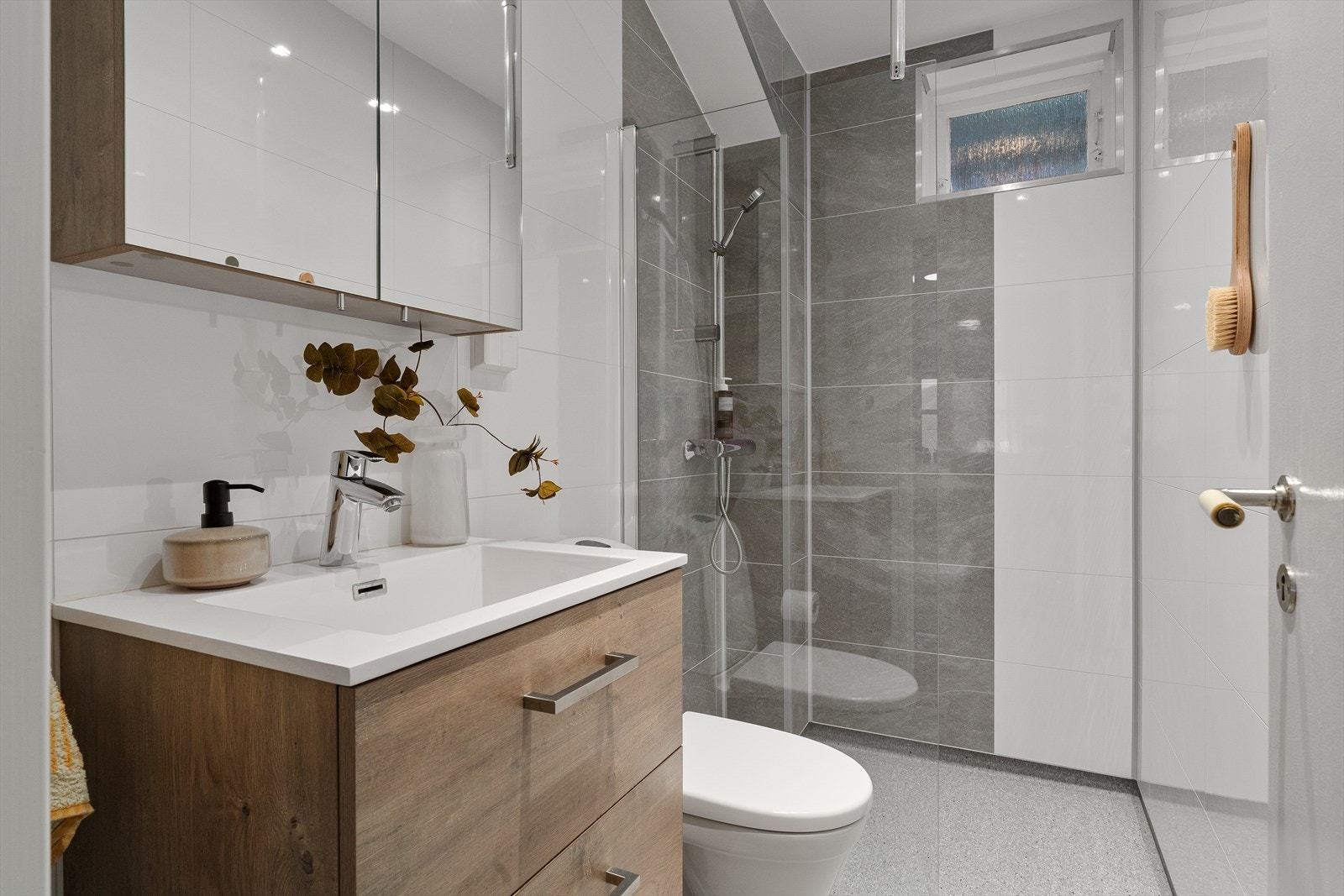 Badet i utleiedelen ble pusset opp i 2019. Galleribilde