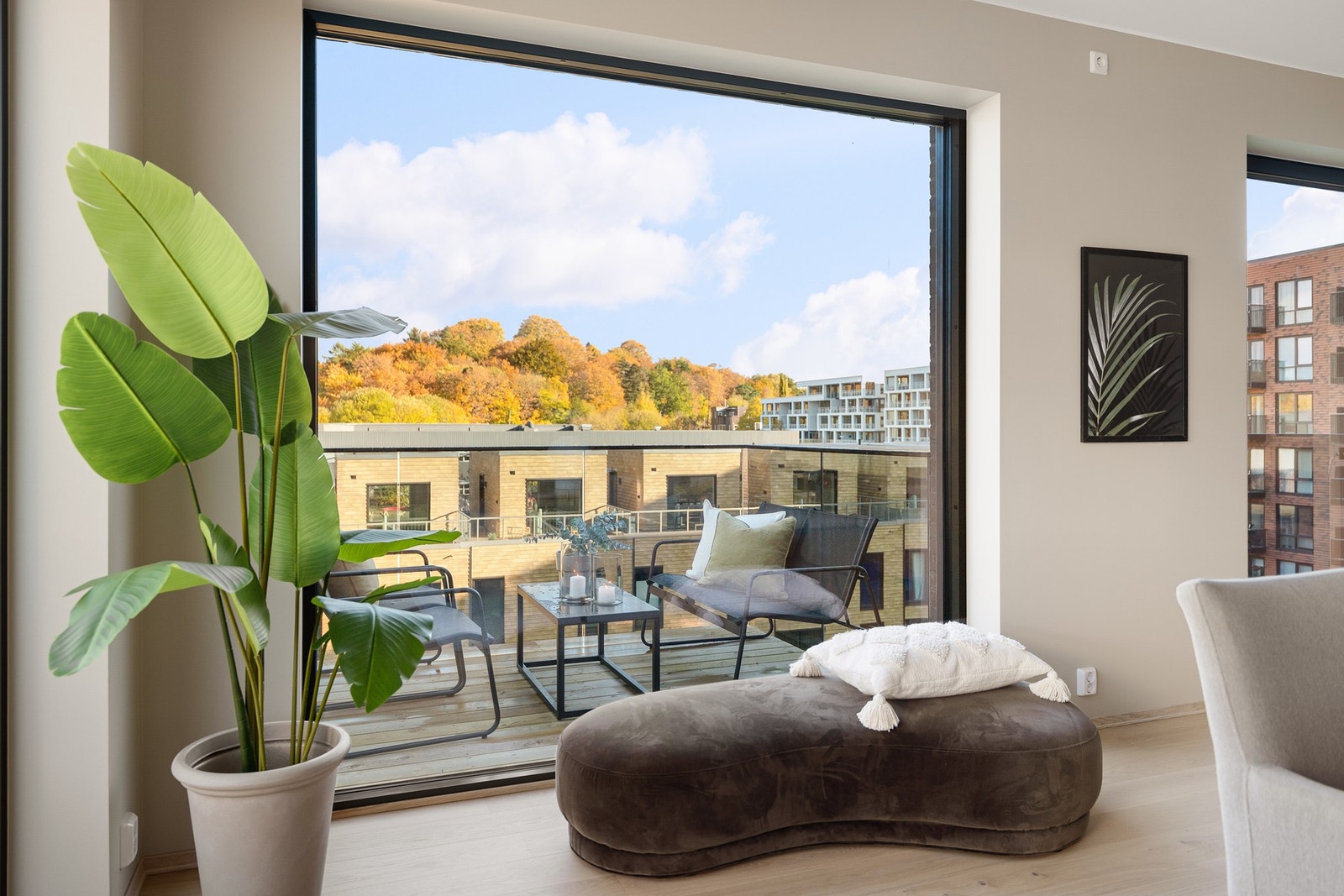 Store vindusflater sørger for godt med naturlig lysinnslipp Galleribilde