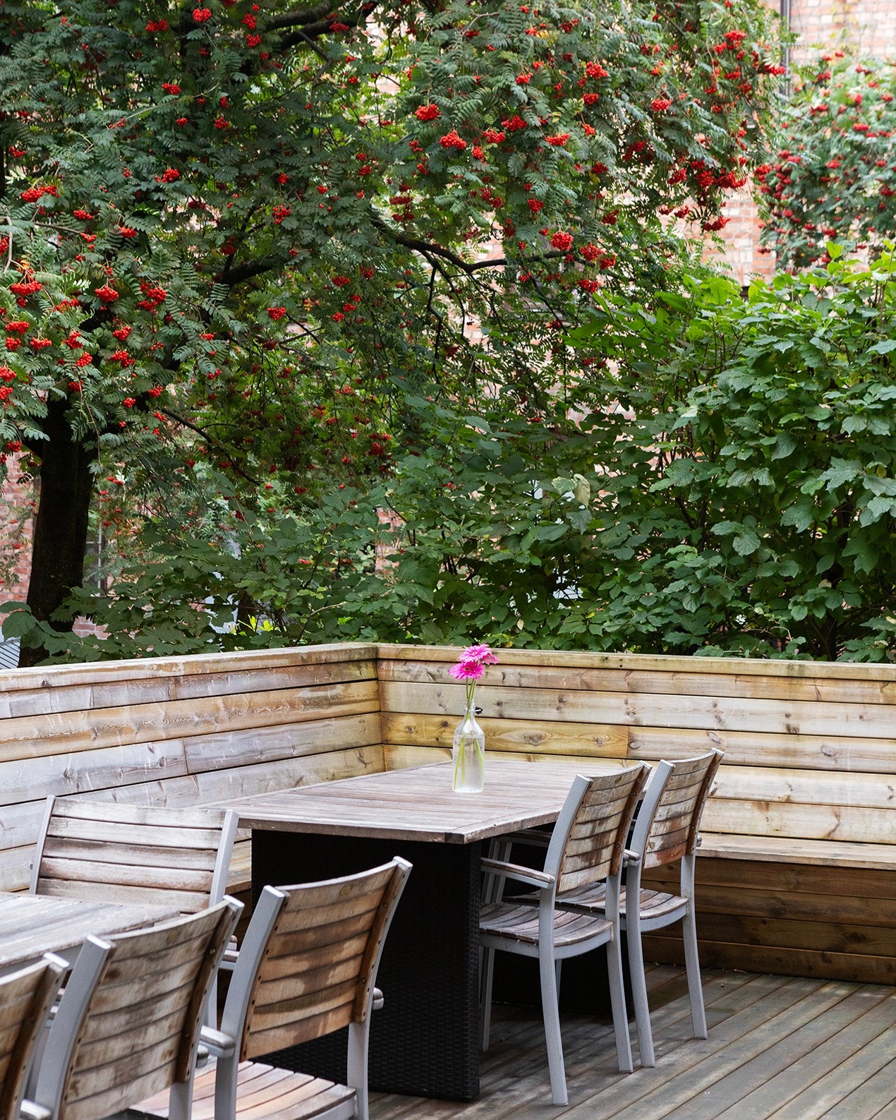 Borettslaget har egen gassgrill på plattingen om sommeren Galleribilde