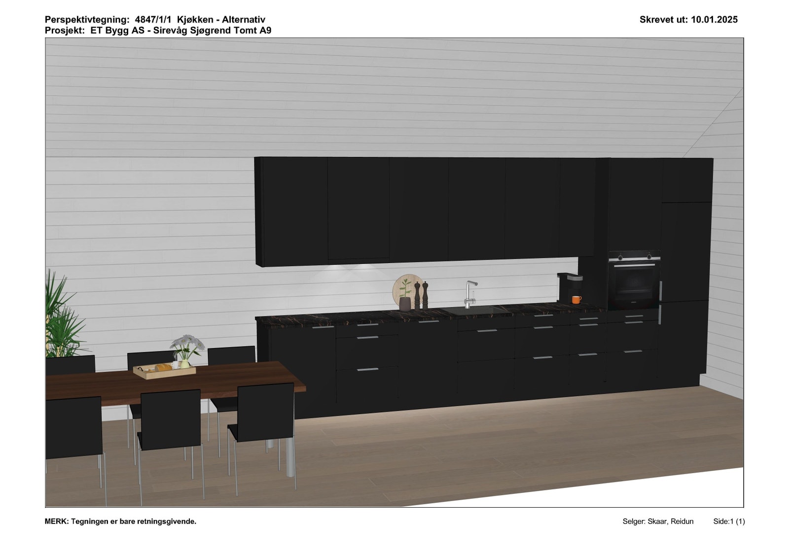 Kjøkken levert av Bjerks Trevare med hvitevarer fra Siemens Galleribilde