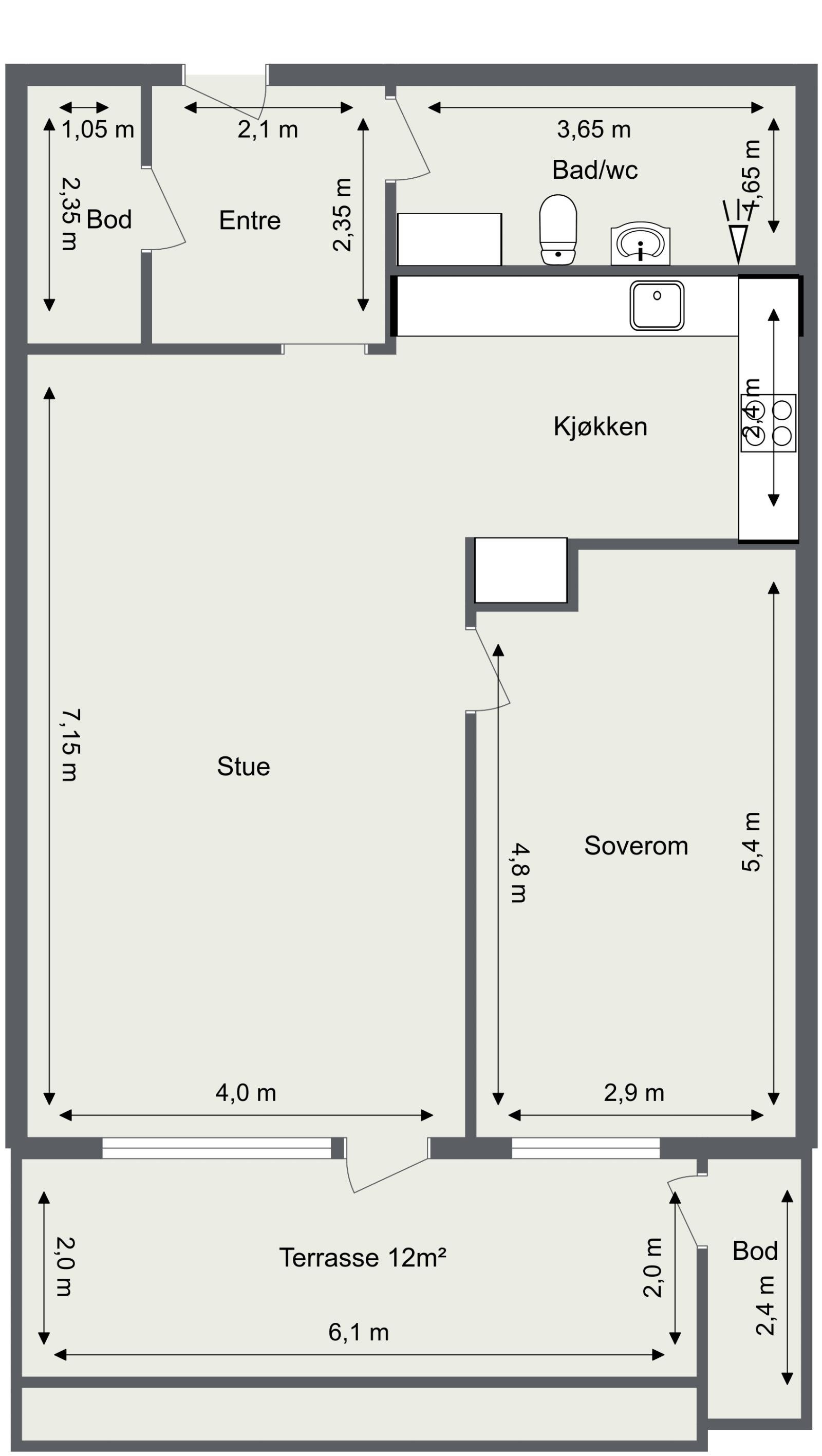 Plantegning Galleribilde