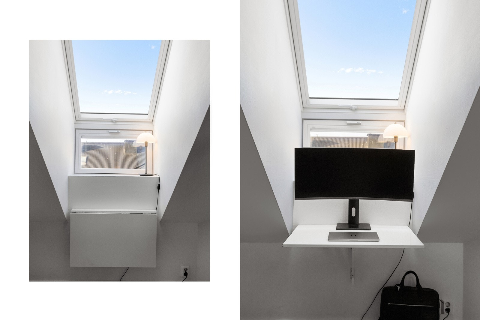 Praktisk løsning for hjemmekontor Galleribilde