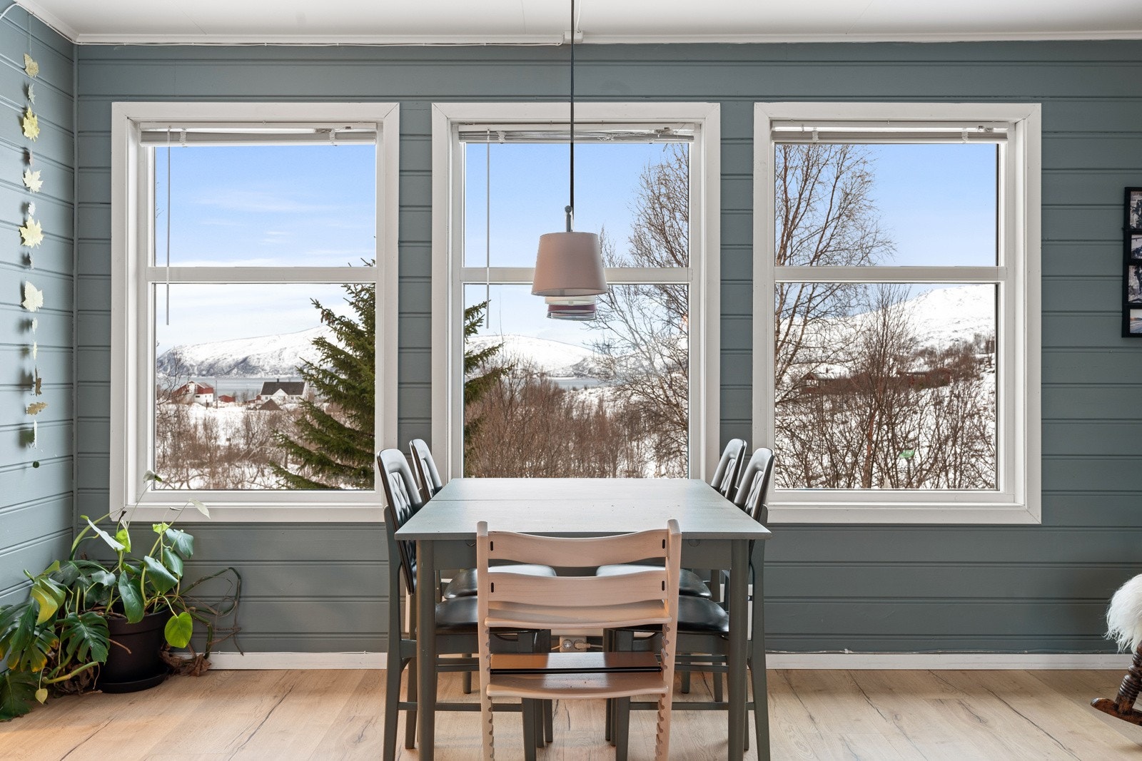 Fra spisestuen er det flott utsikt. Galleribilde
