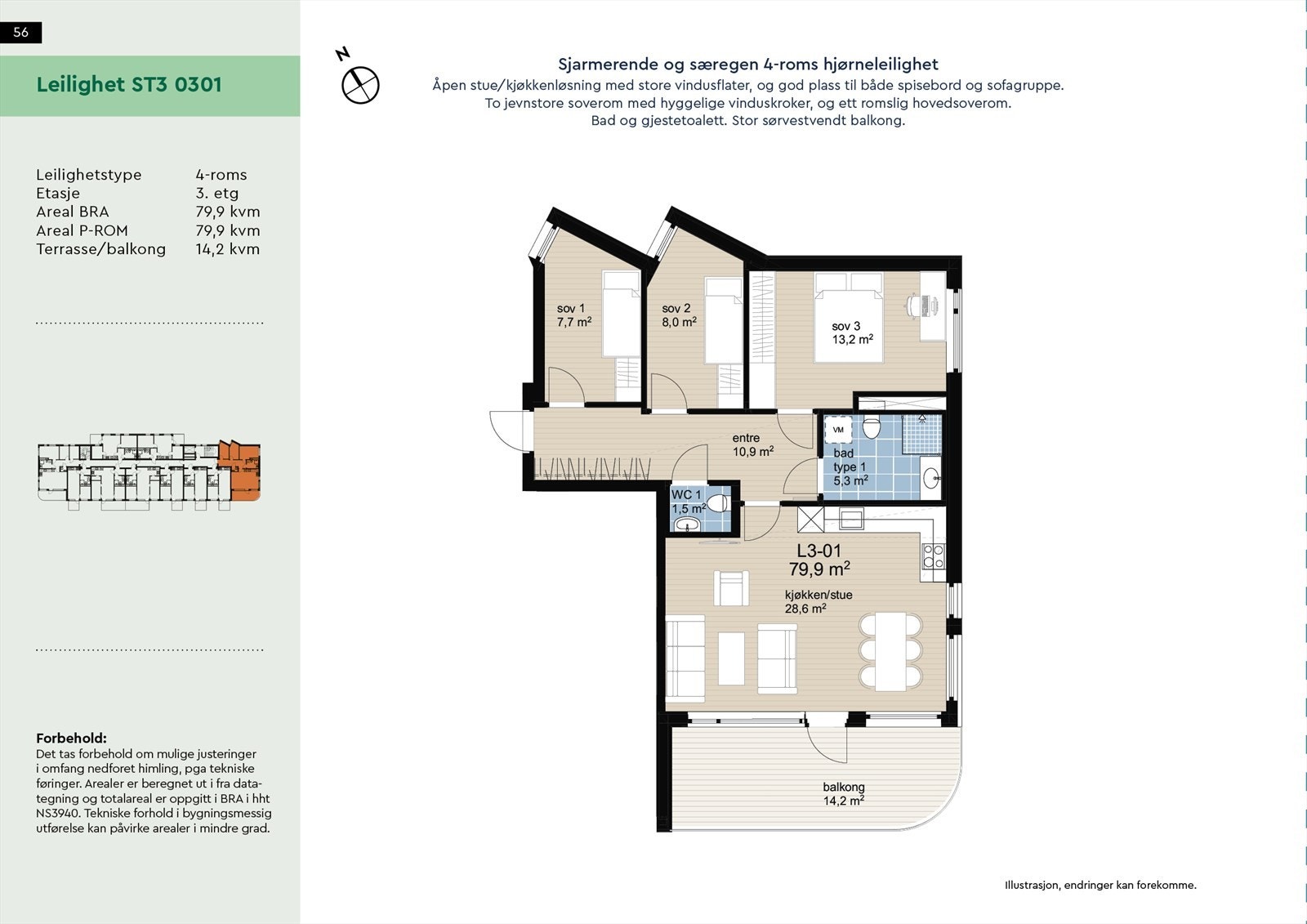 Planløsning ST3-0301 Galleribilde