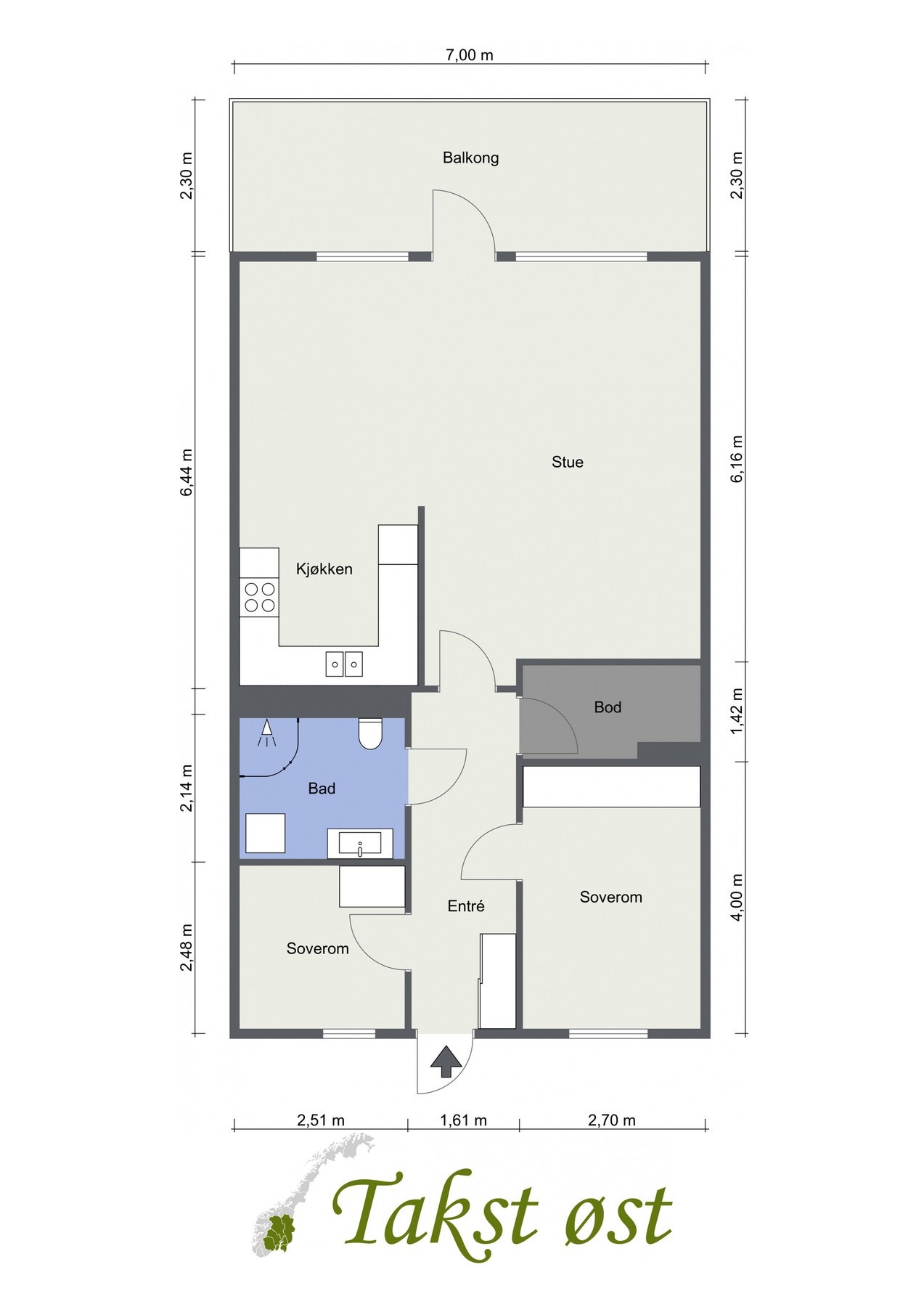 Plantegning Depotgata 21 A Galleribilde