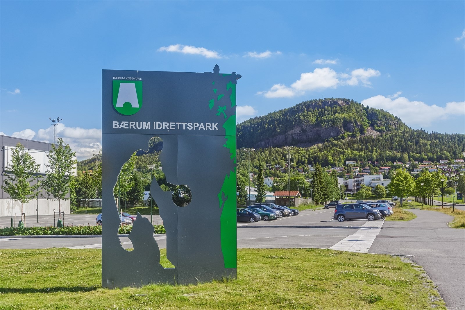 Flotte Bærum idrettspark er også en del av nærområdet med flere aktivitetstilbud. Galleribilde