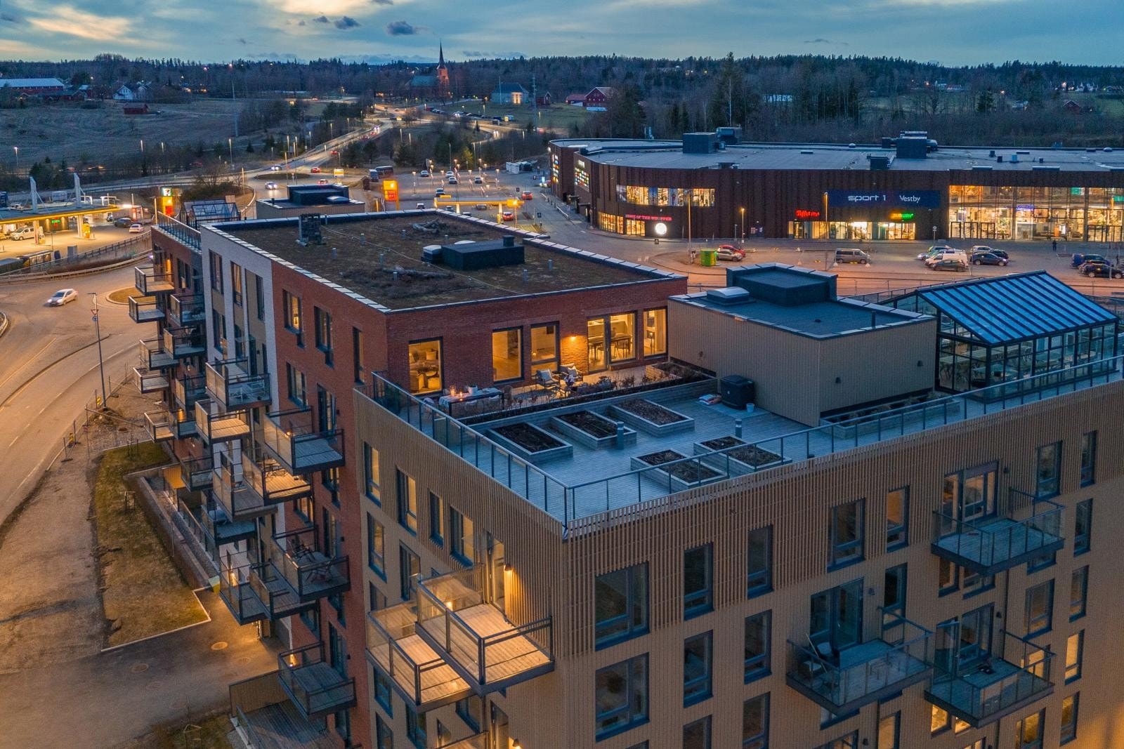 Det nye nabolaget i Vestby sentrum ligger med tøffelavstand til både Vestby Storsenter og Vestby Stasjon Galleribilde