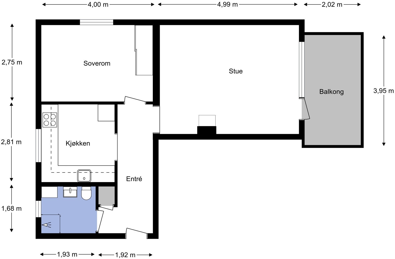 Agmund Bolts vei 48 A - planløsning Galleribilde