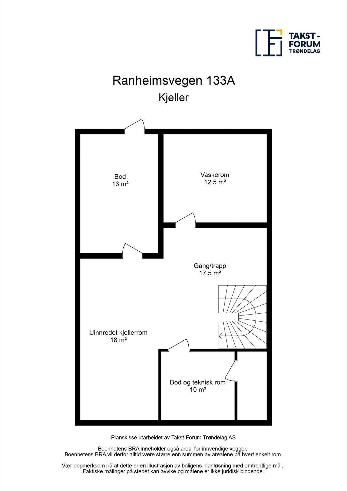 Planskisse kjelleretasje Galleribilde
