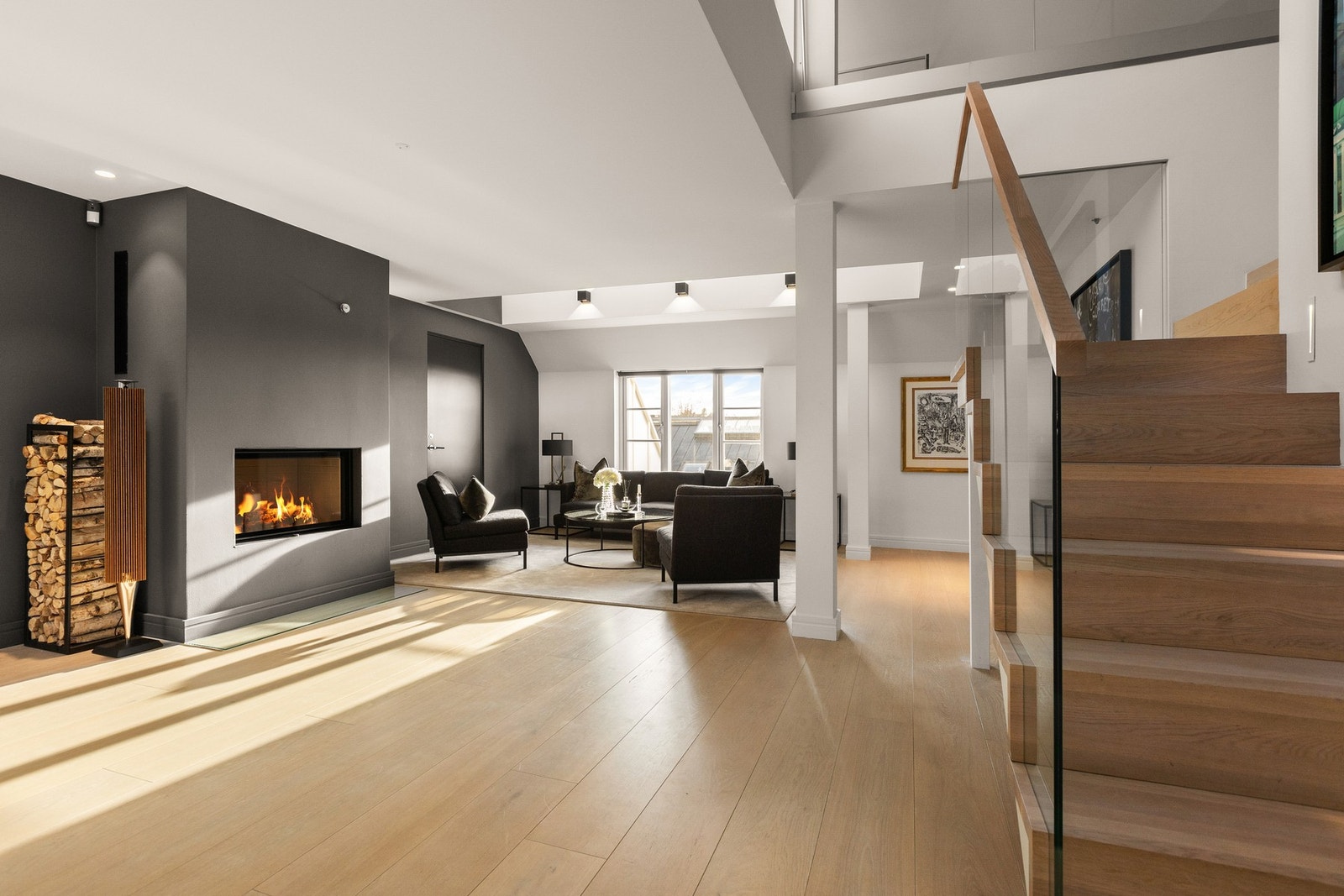 Leilighetens hjerte ligger i 6. etasje. Galleribilde