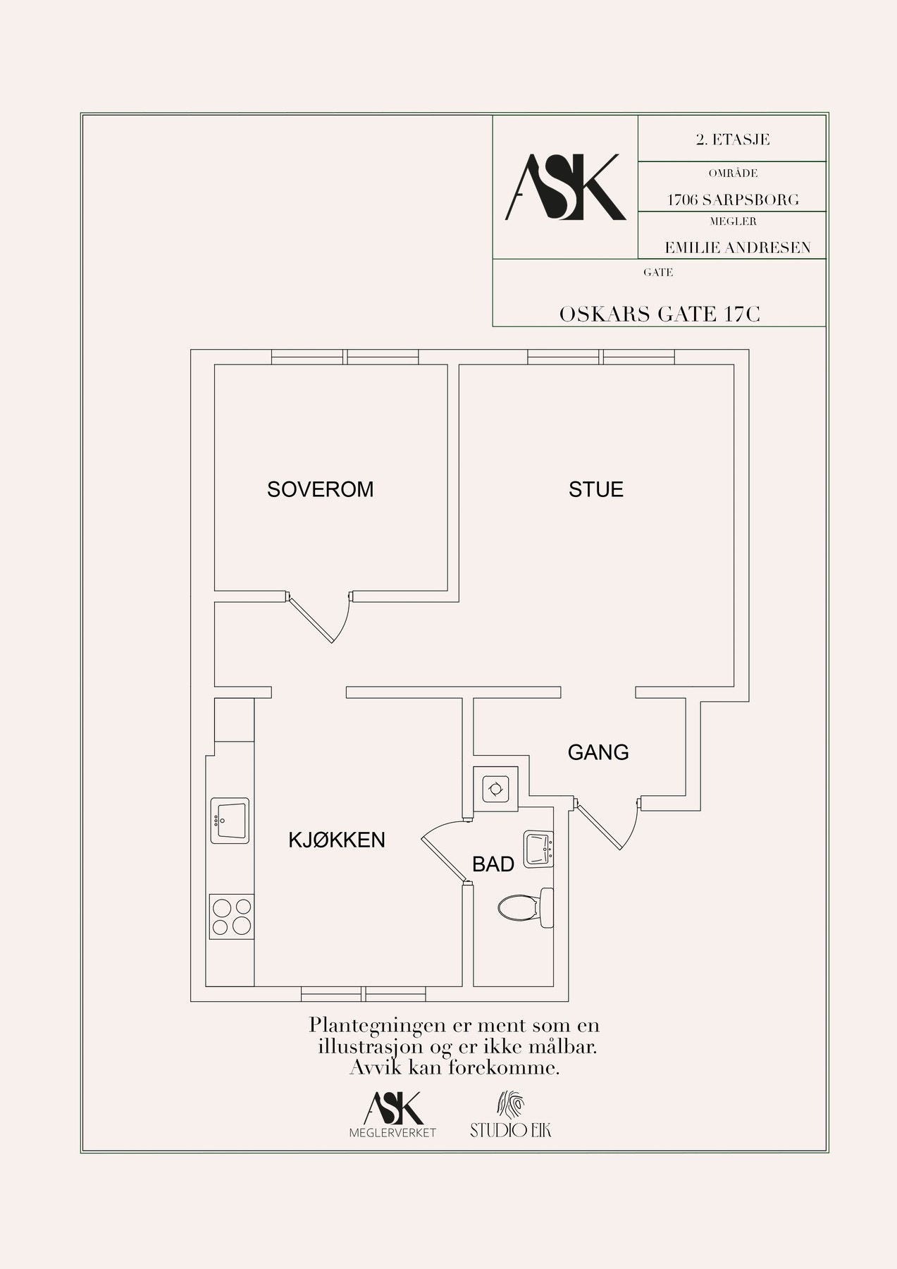 Plantegning 2. etasje Galleribilde