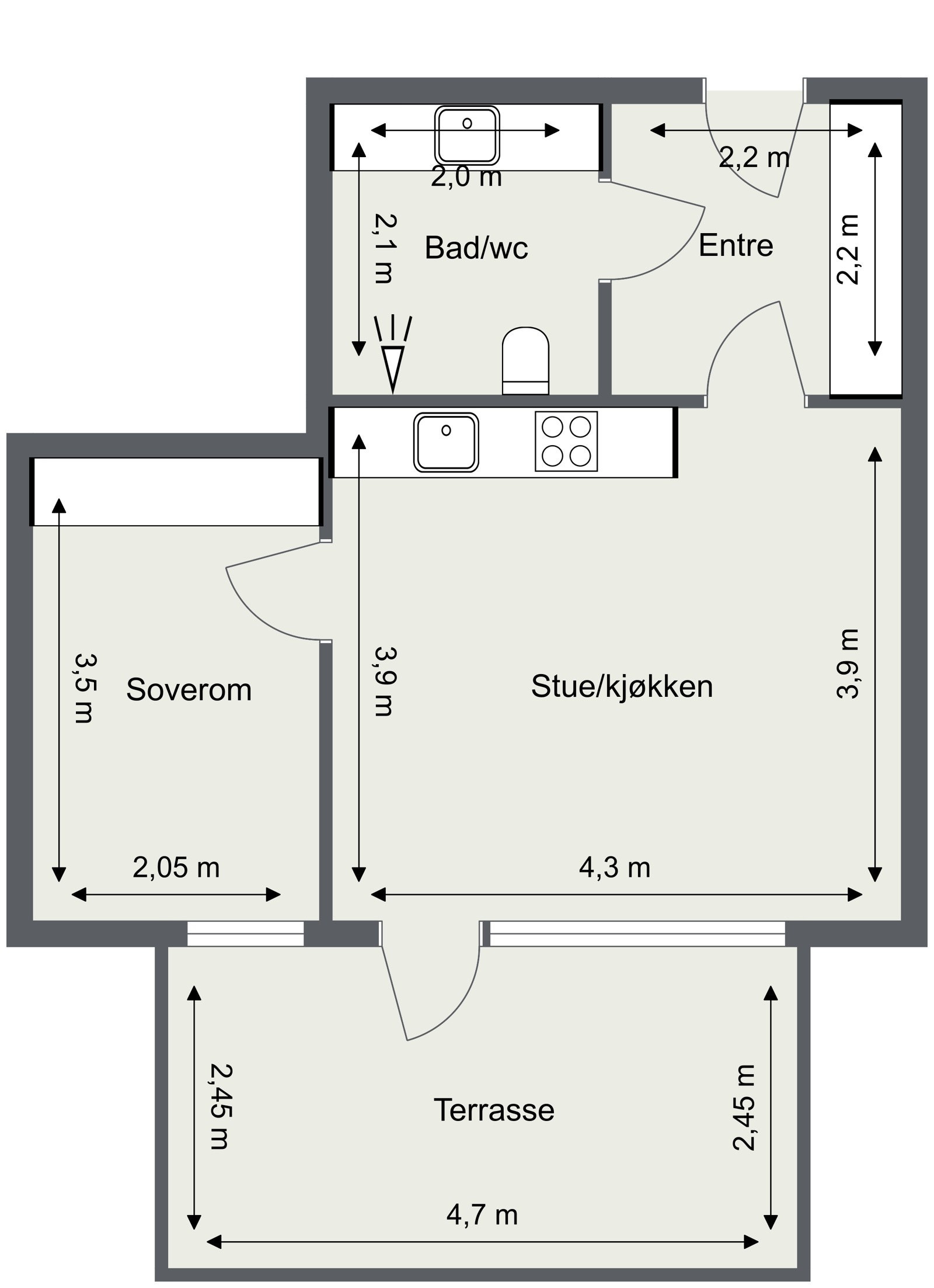 Plantegning Galleribilde