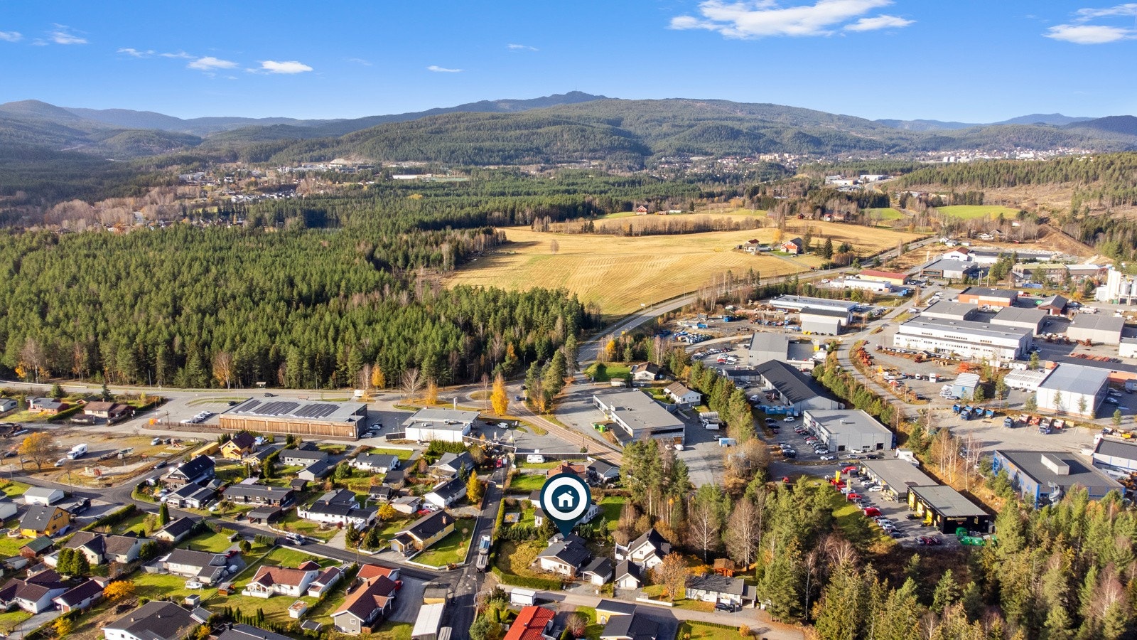 Sykkelavstand til Kongsberg sentrum og Teknologiparken. Galleribilde
