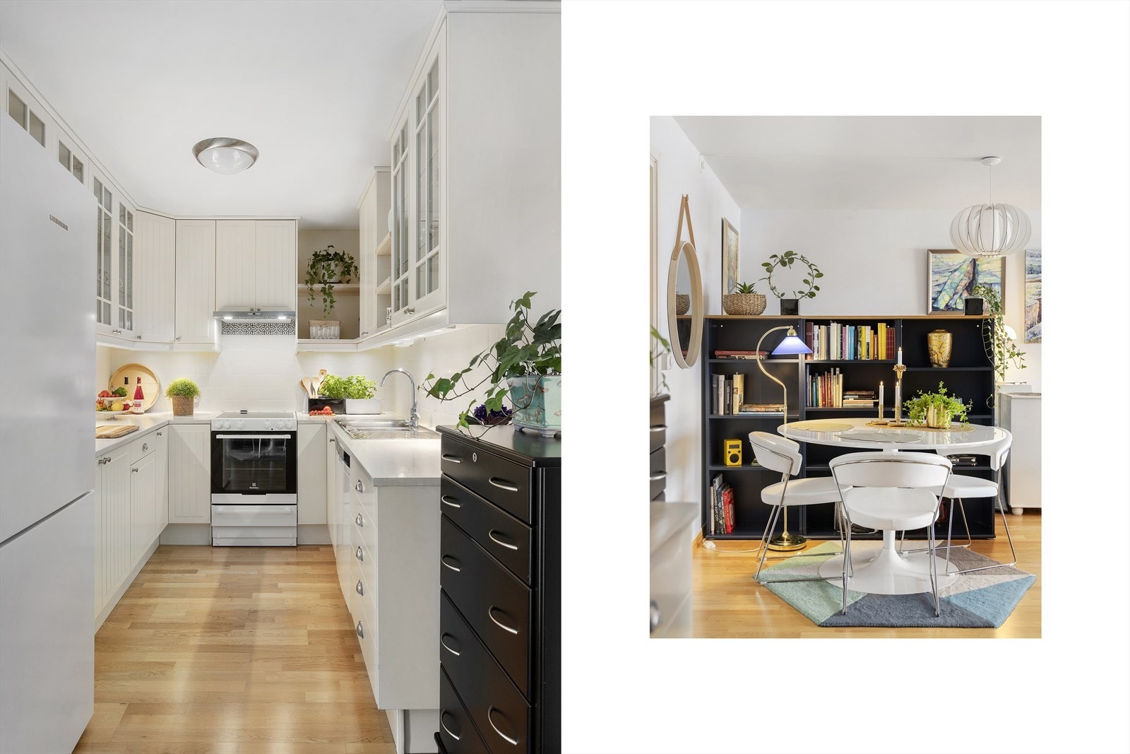 Kjøkkenet behagelig avskjermet fra stuen samtidig som det bevarer den åpne og sosiale følelsen. Galleribilde