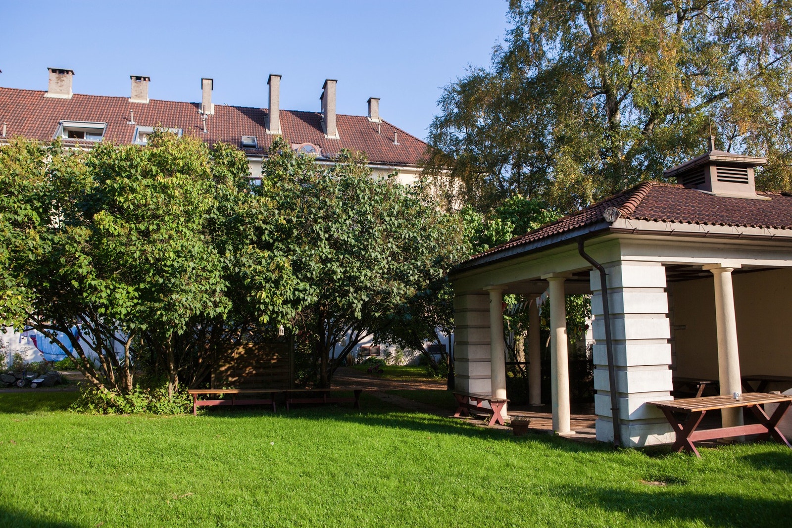 Her fra Paviljongen i borettslaget, der det blir arrangert filmkveld for barna. Galleribilde