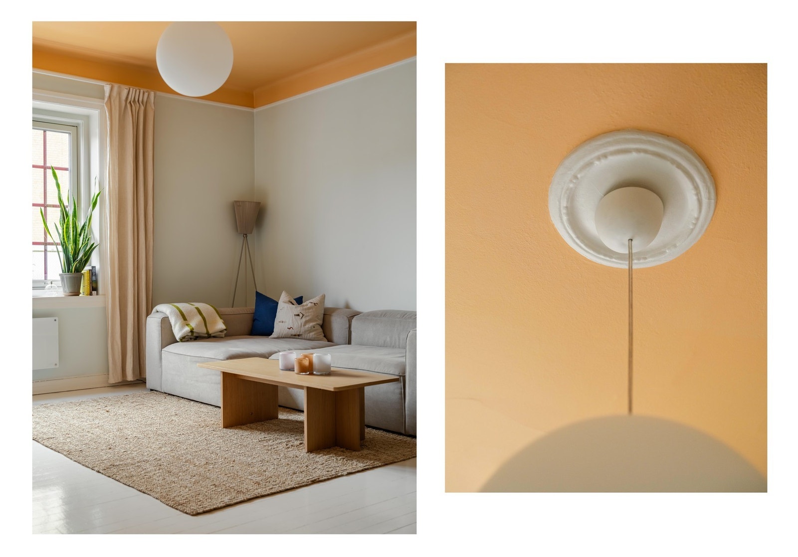 Da var vi inne i leiligheten igjen, og vi fortsetter i den fargerike stuen. Galleribilde