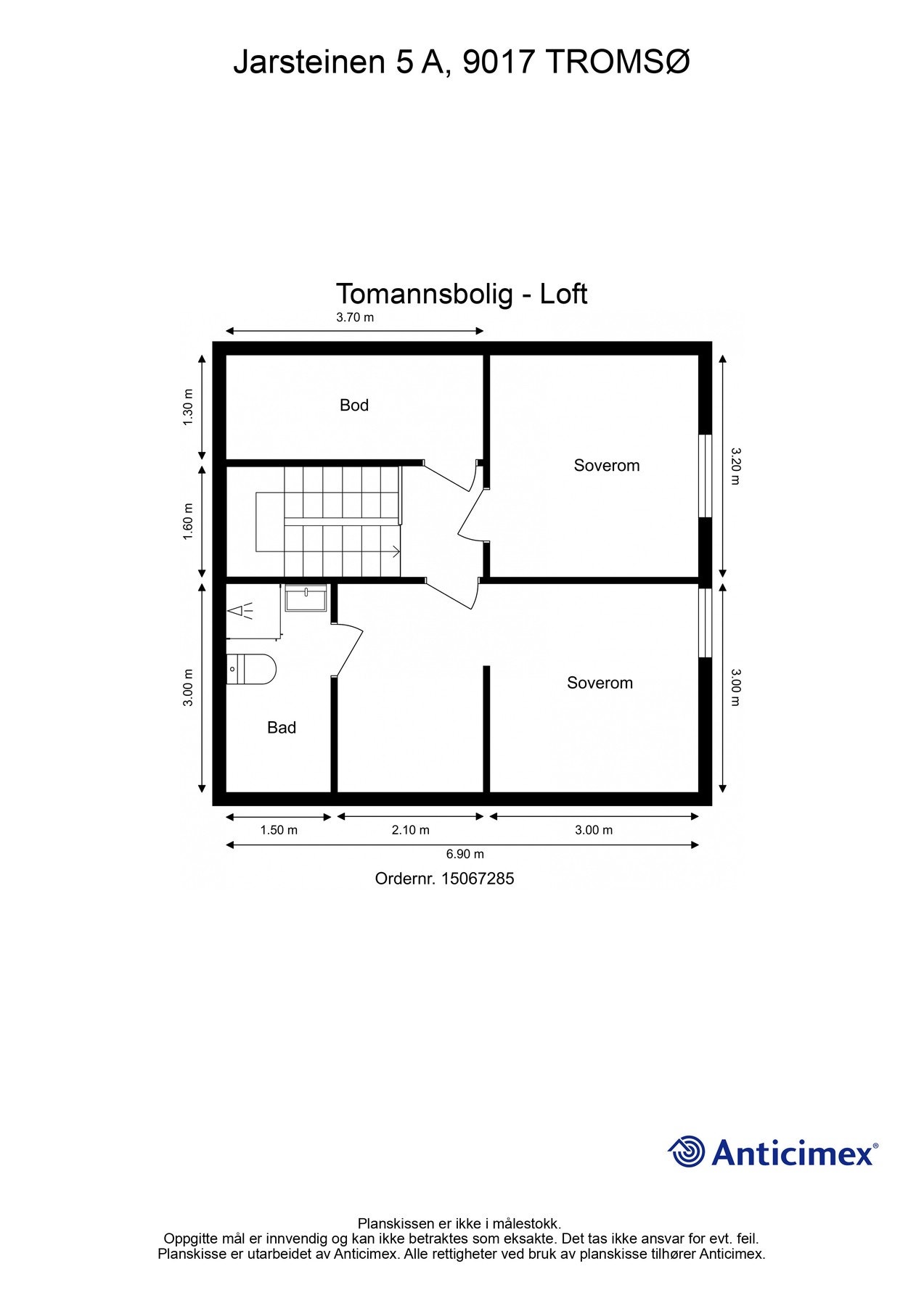 Plantegning loftetasje. Galleribilde