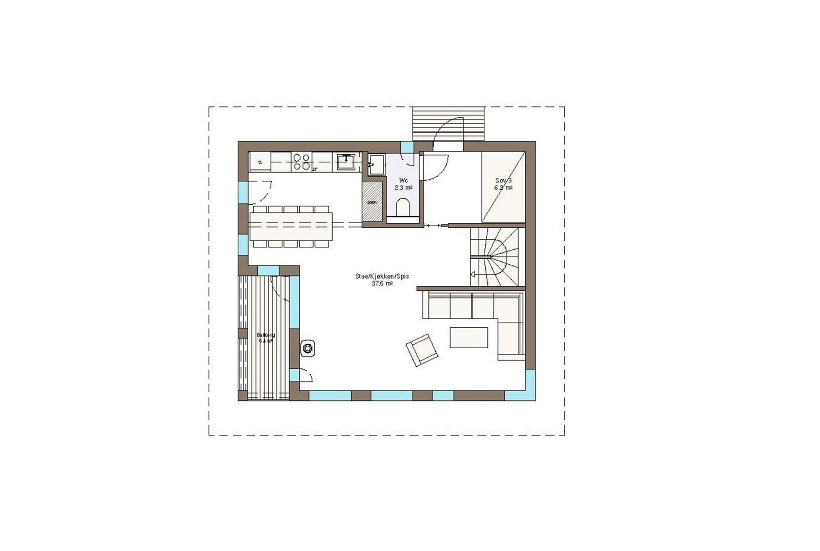 Plantegning hovedplan Vy 14UH Galleribilde