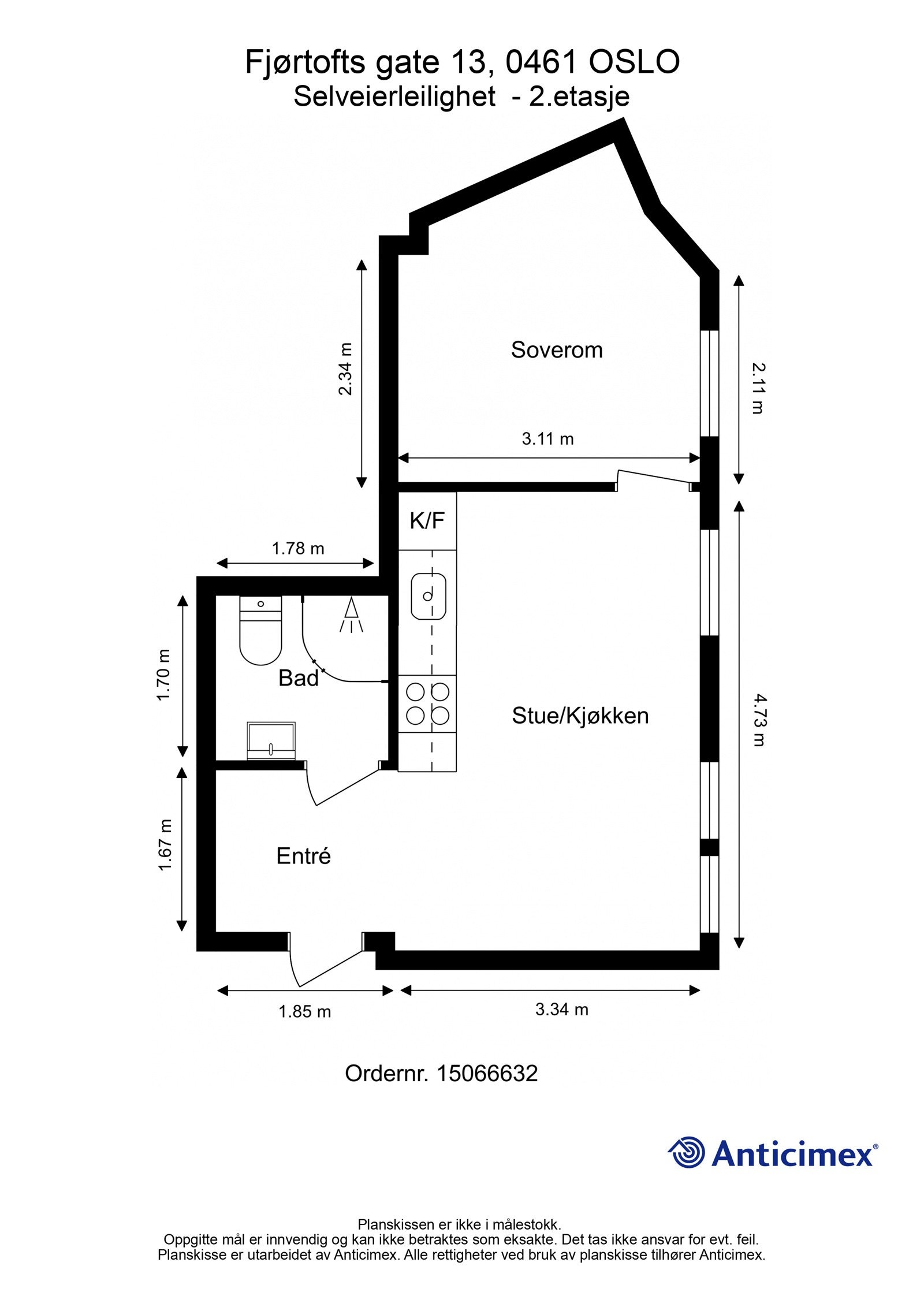 Leilighet beliggende i 2. etasje. Galleribilde
