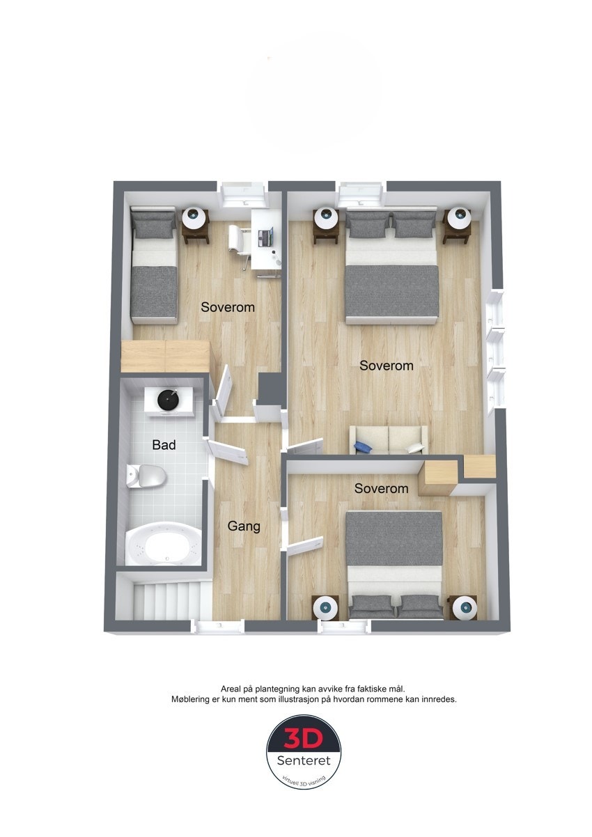 Plantegning loftsetasje Galleribilde