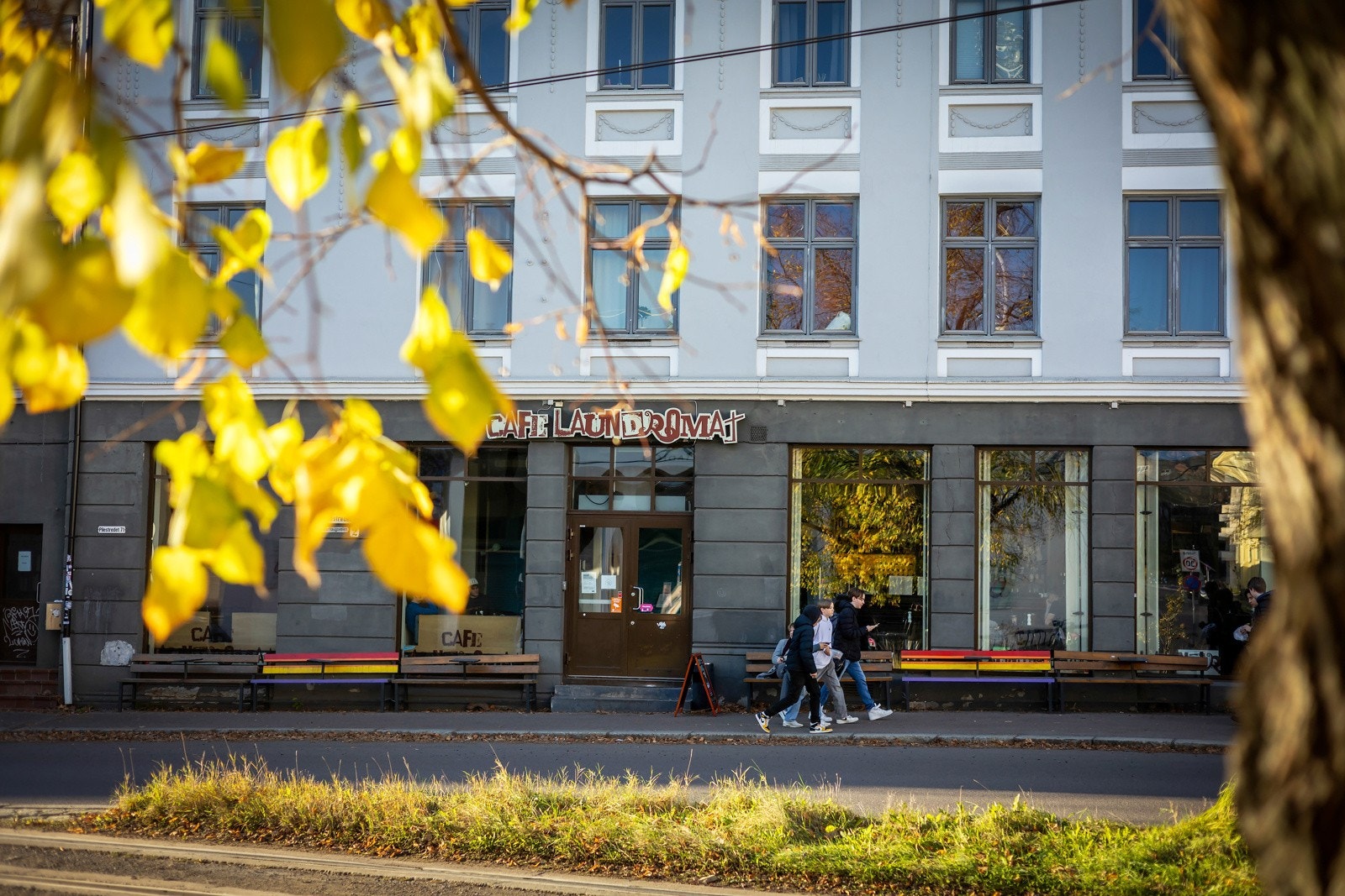Cafe Laundromat. Galleribilde
