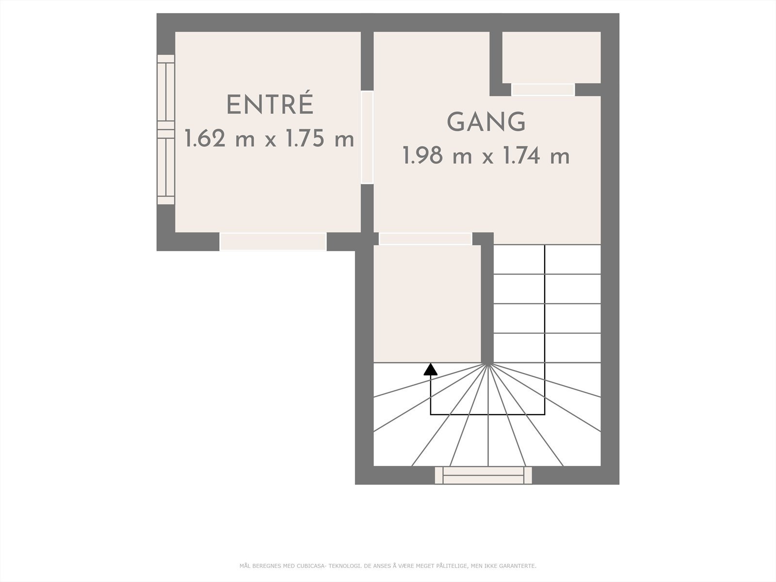 Plantegning eget inngangsparti for 2.etg/loft Galleribilde