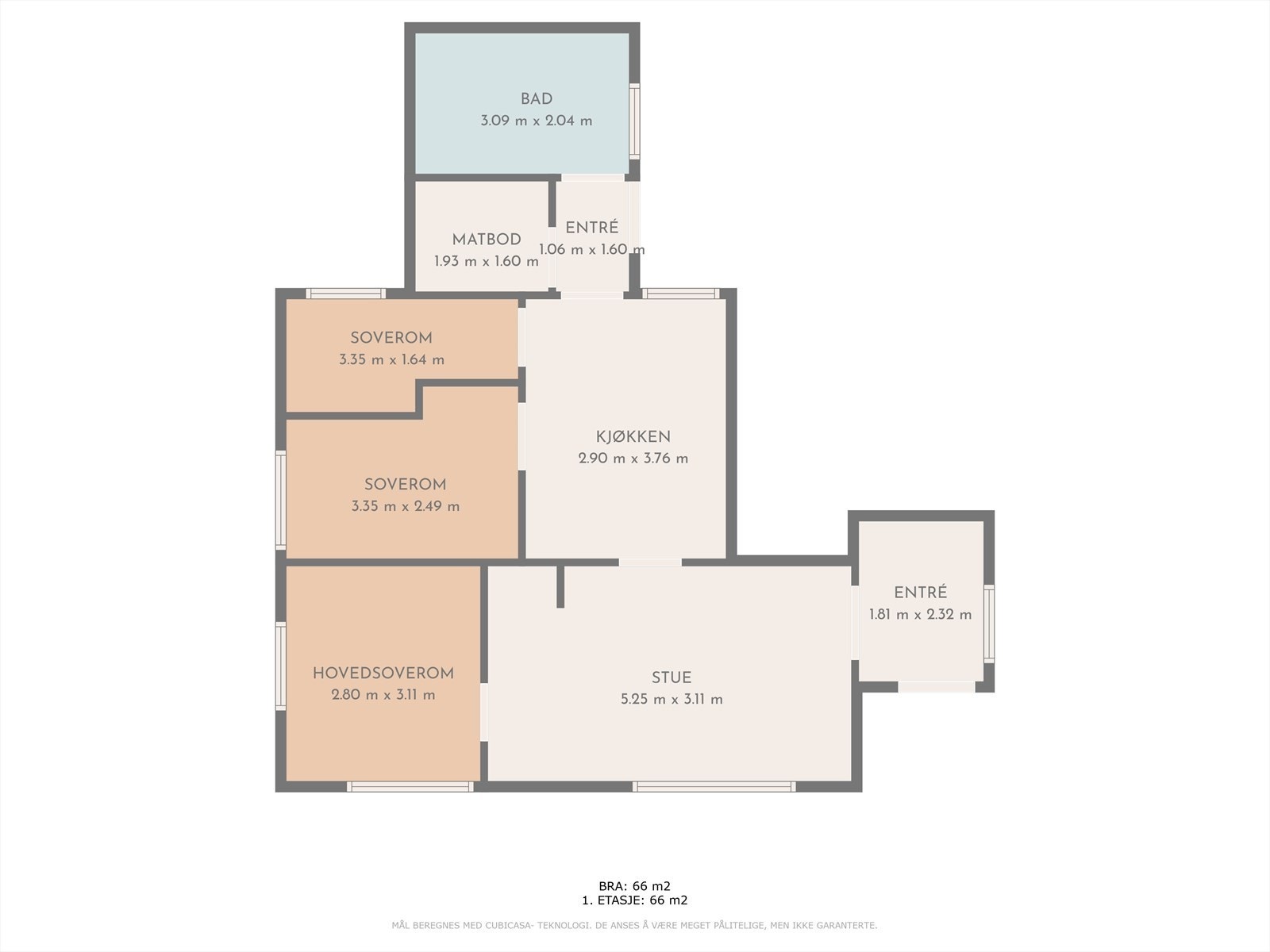 Plantegning 1. etasje Galleribilde