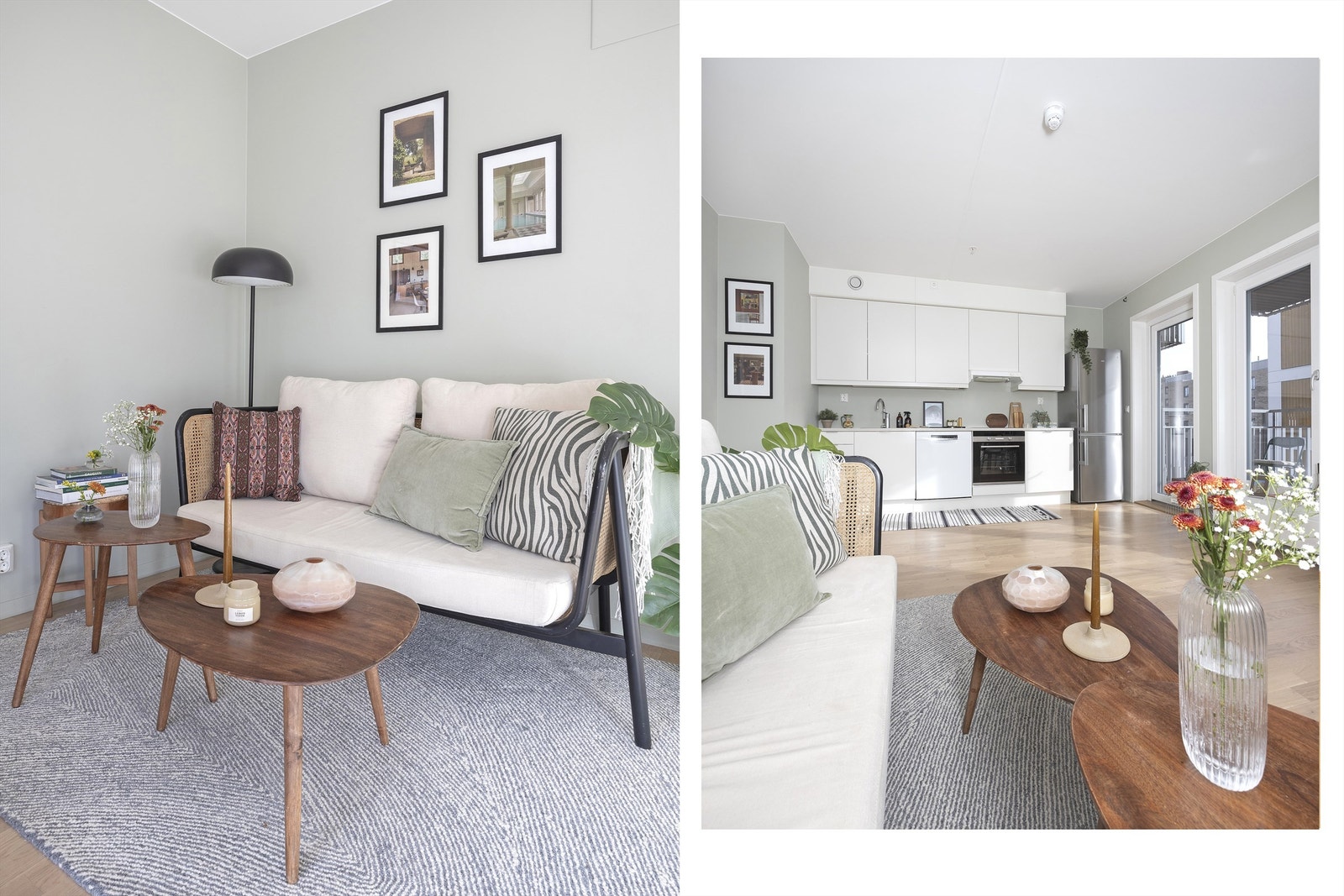 Stue med åpen kjøkkenløsning Galleribilde