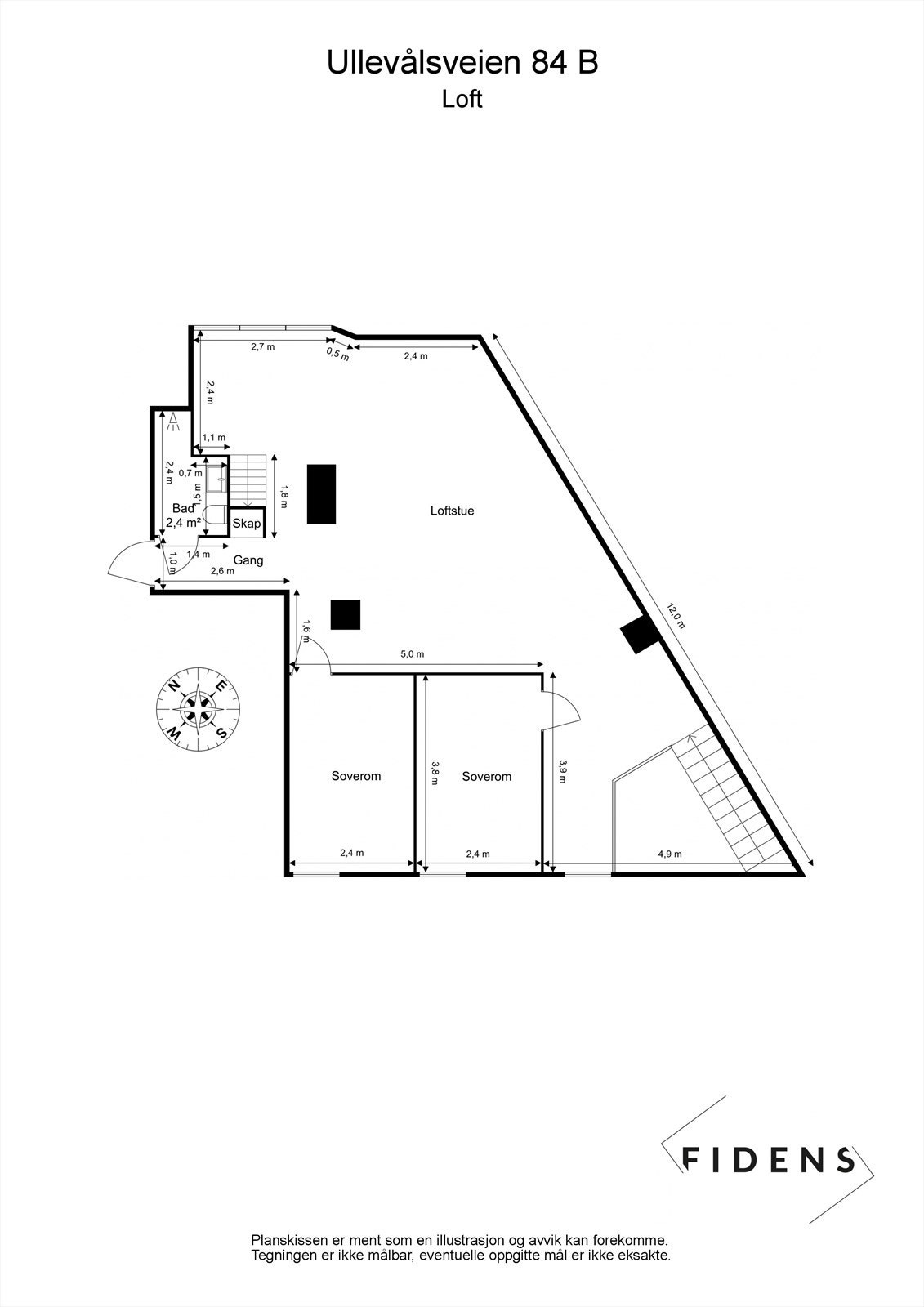 Plantegning loft Galleribilde