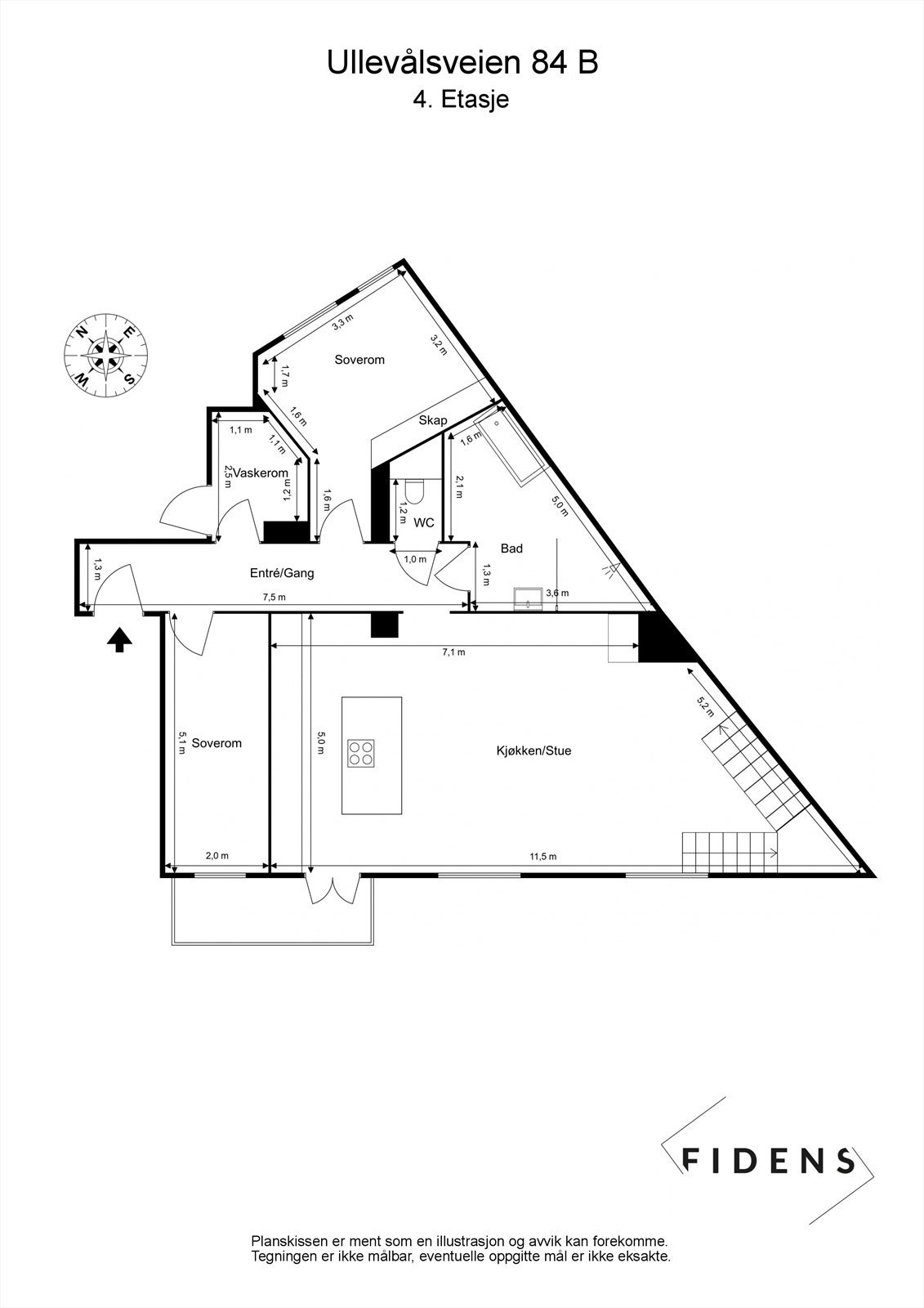 Plantegning 4. etasje Galleribilde