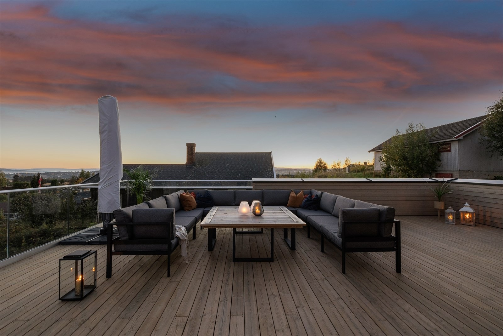 En herlig plass å nyte kveldshimmelen. Galleribilde