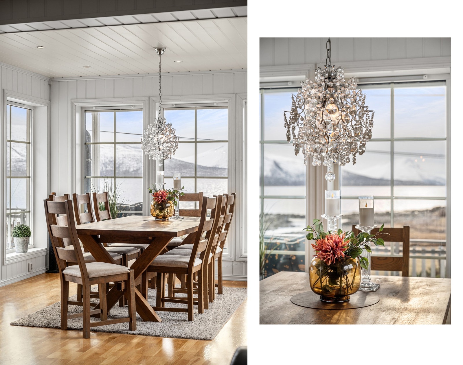 Vinduene bidrar med rikelig dagslys inn i hytta, og ikke minst en fantastisk utsikt! Galleribilde