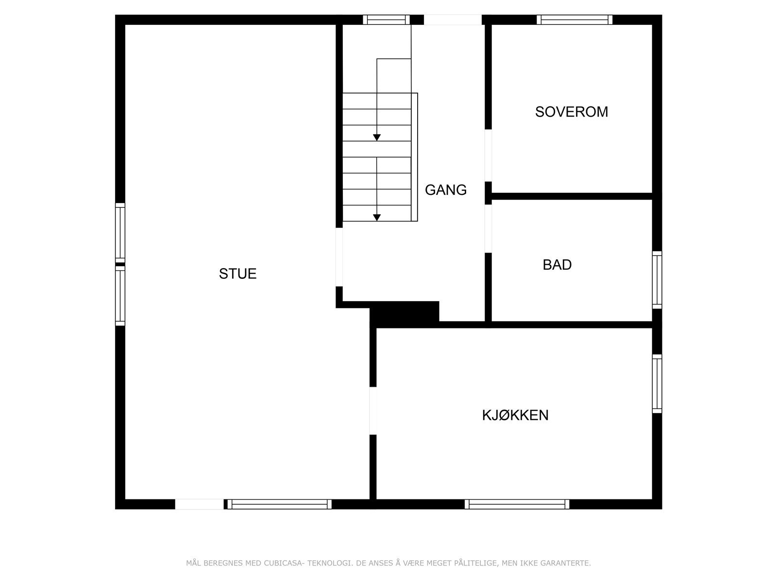 Plantegning hovedetasje Galleribilde