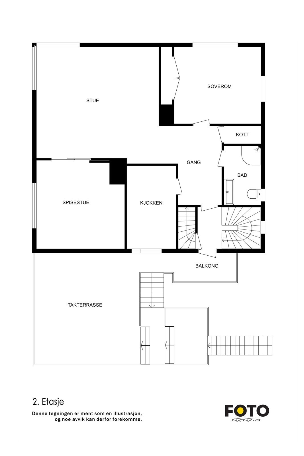Plantegning 2. etasje - Ikke målbar Galleribilde