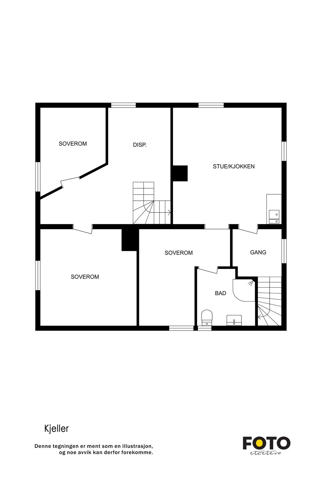 Plantegning kjeller - Ikke målbar Galleribilde