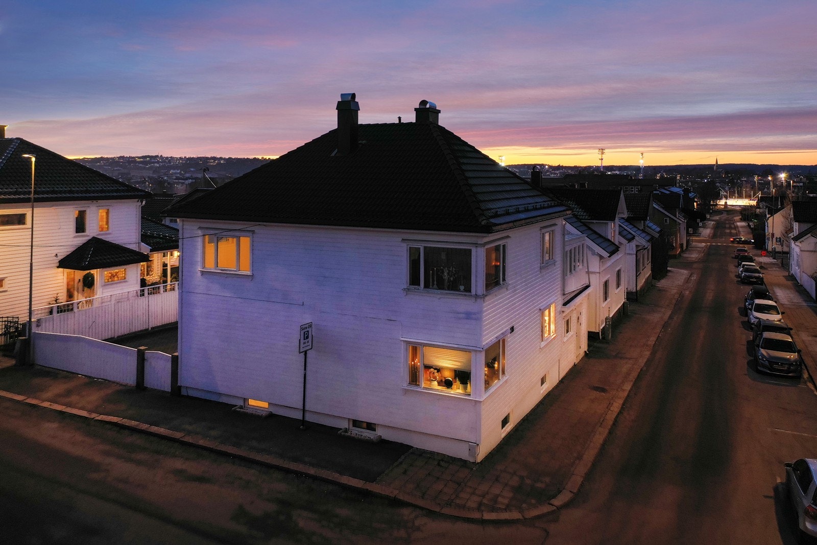 Fra boligen mot Sarpsborg Stadion Galleribilde