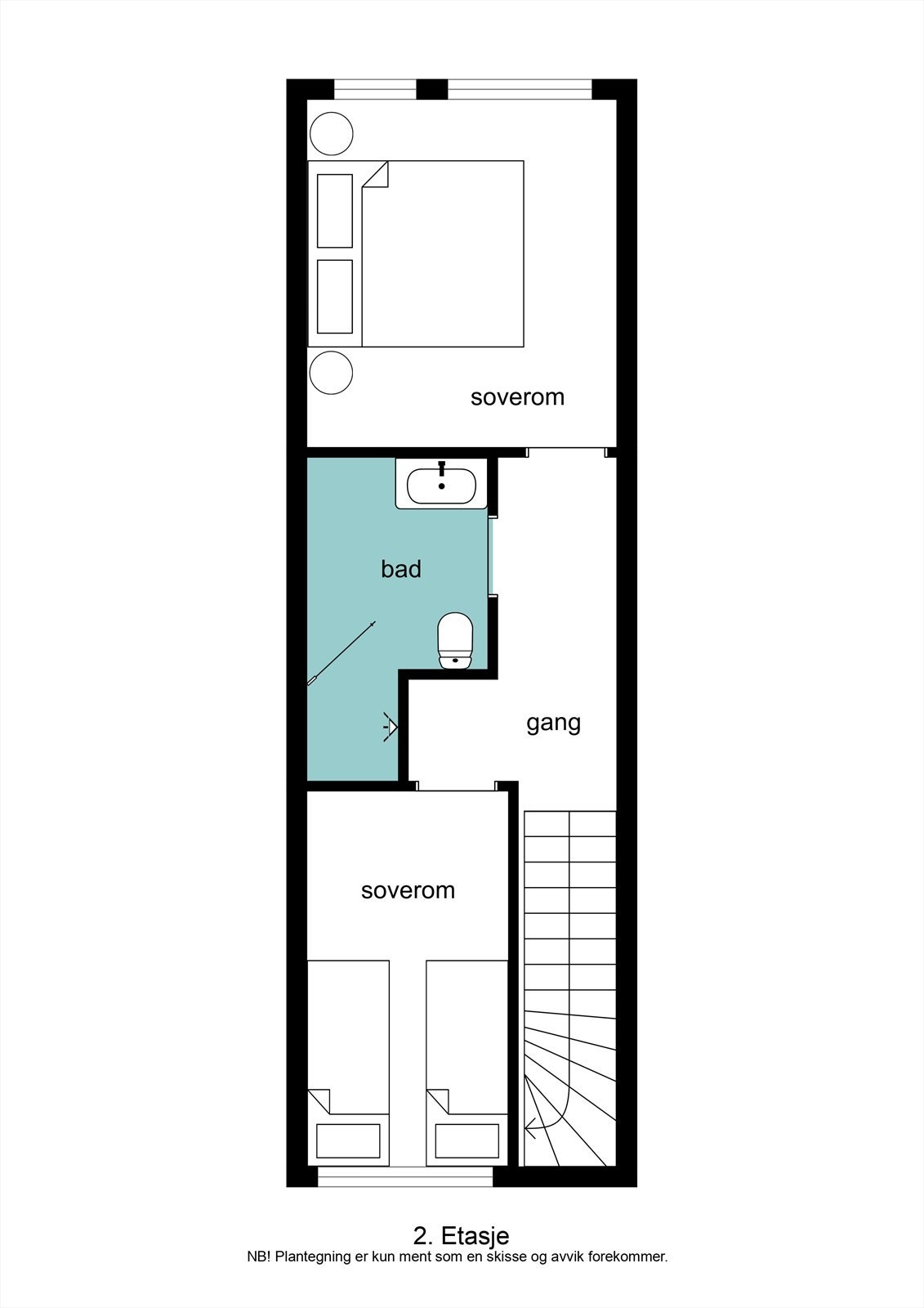 Plantegning 2. etasje Galleribilde