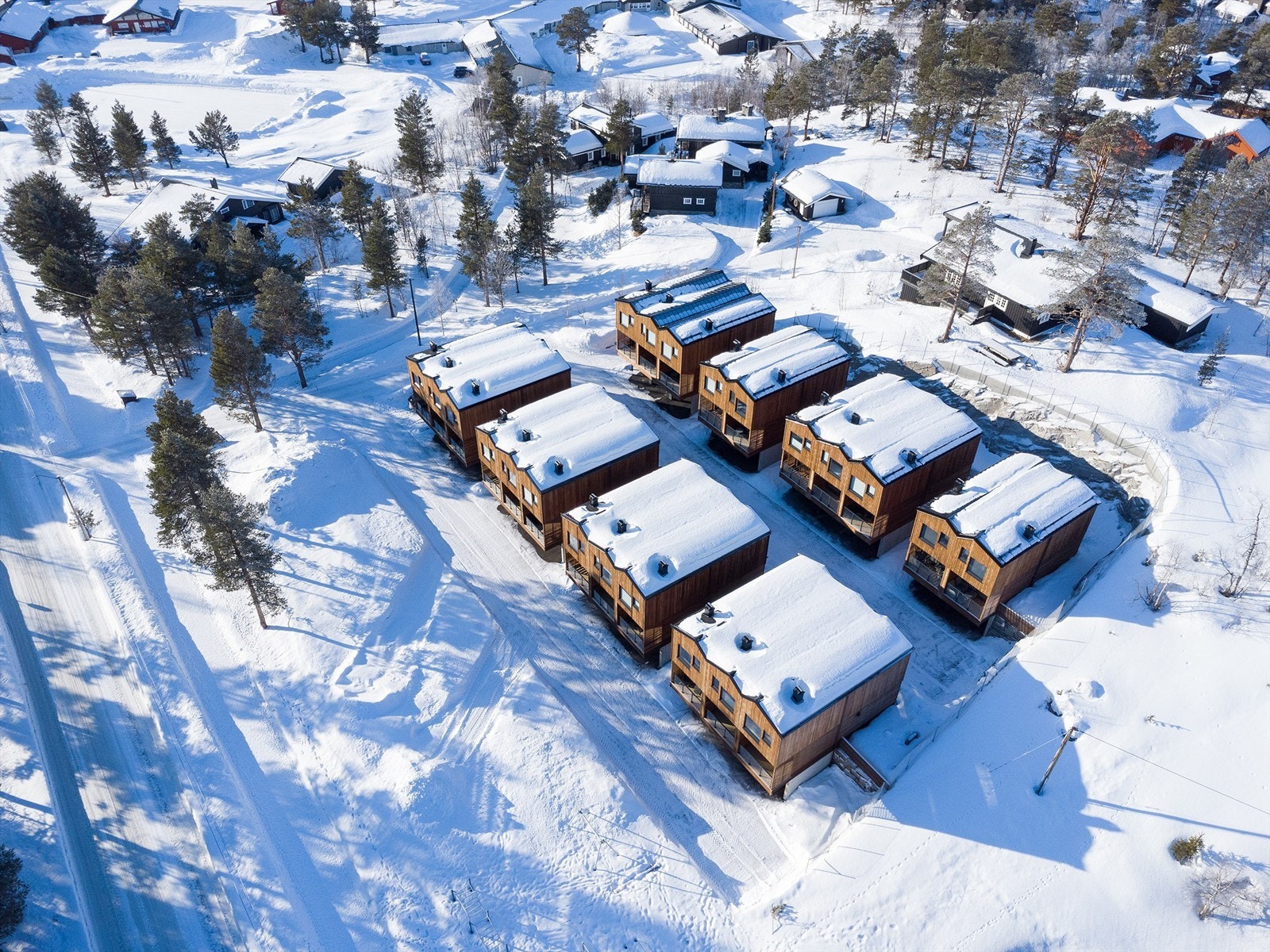 Dronebilde av sameiet Galleribilde