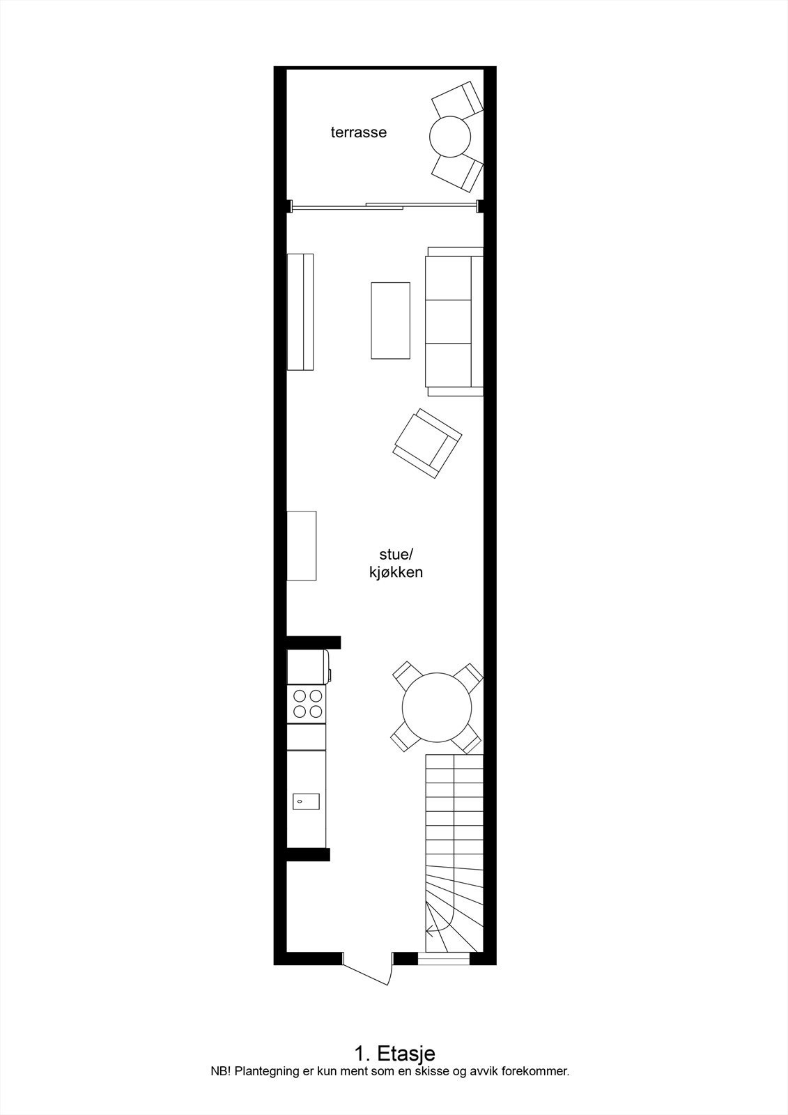 Plantegning 1. etasje Galleribilde
