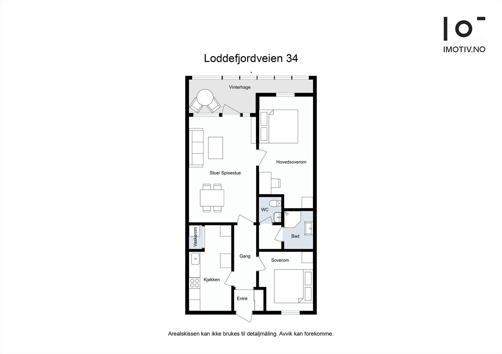 Lys og romslig leilighet med innglasset balkong, to soverom og åpen stue/spisestue-løsning. Praktisk planløsning, ideell for moderne livsstil. Galleribilde