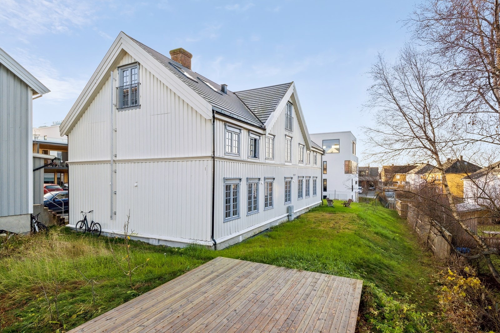 Her har man felles hage på baksiden av eiendommen. Galleribilde