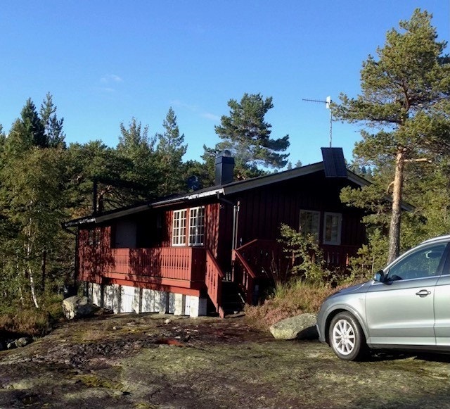 Privat bilde som illustrerer at det er mulig å kjøre inn til fritidsboligen Galleribilde