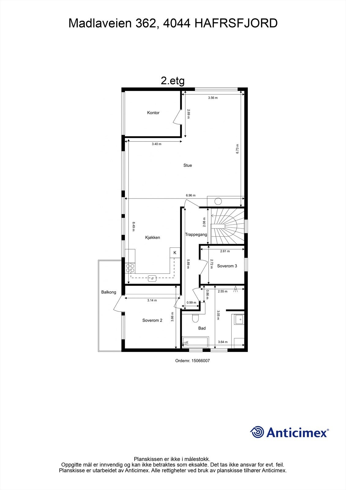 Plantegning 2. etasje Galleribilde