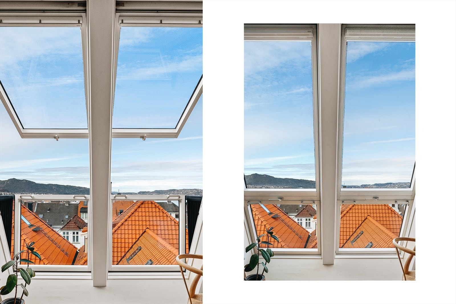 Balkongvinduene kan åpnes helt opp, slik at man får en balkongfølelse. Dette gir en frisk bris på de varmeste dagene! Galleribilde