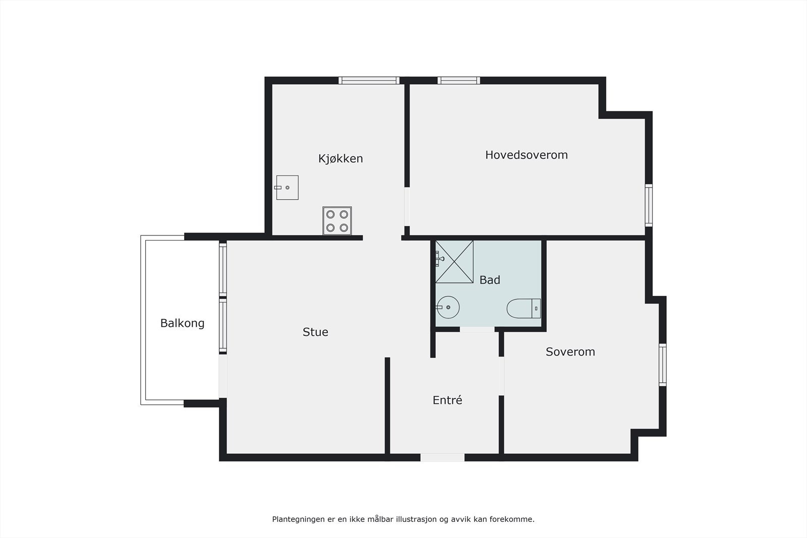 Plantegning 3.etg. Galleribilde