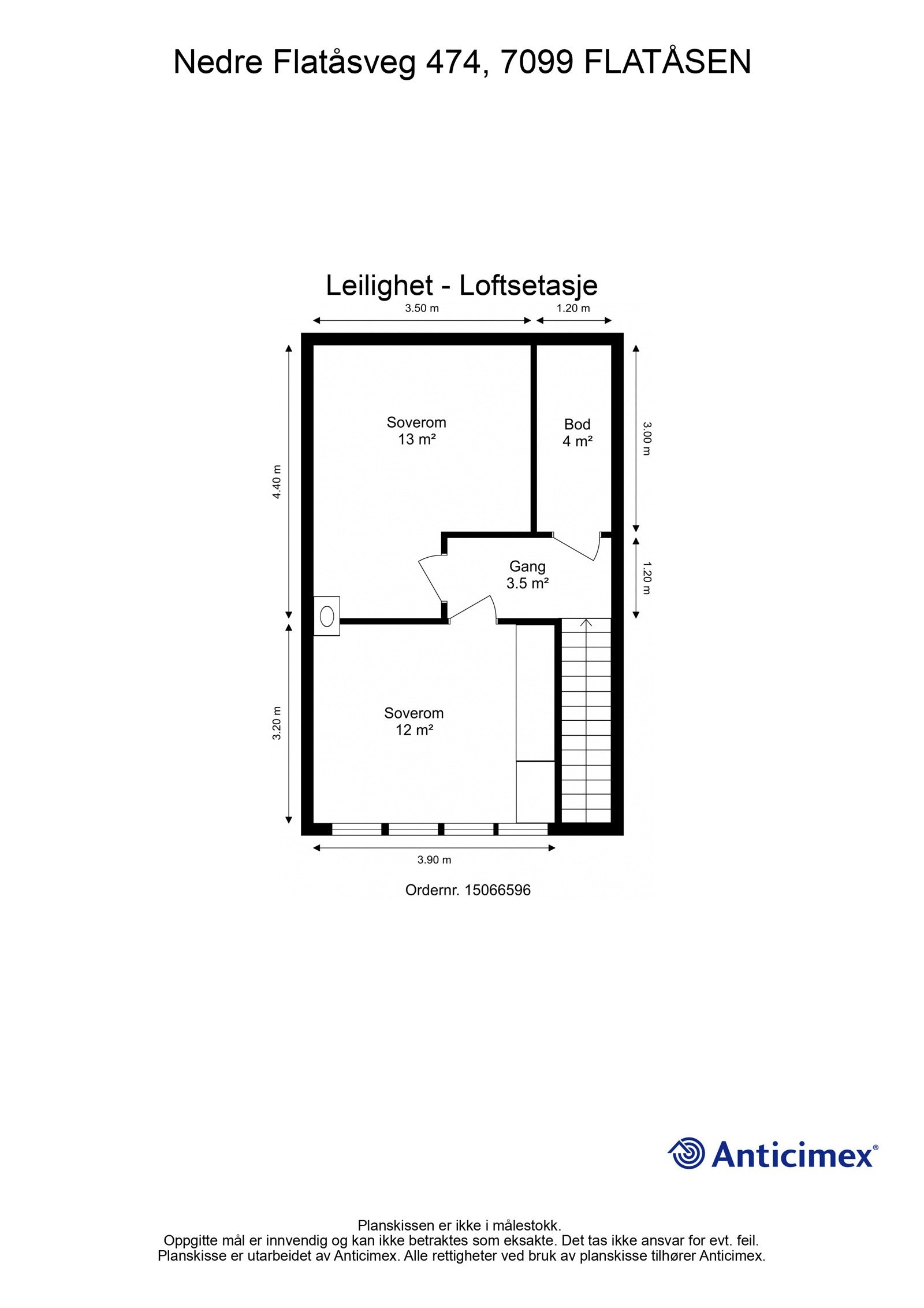 Plantegning - Loftsetasje Galleribilde