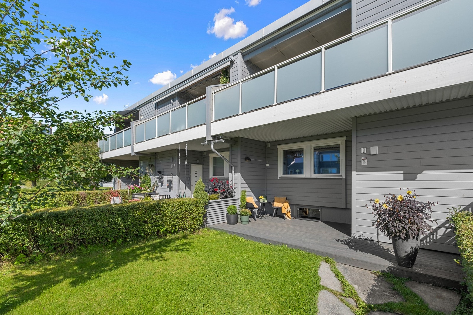 Flott hage med gode solforhold. Galleribilde